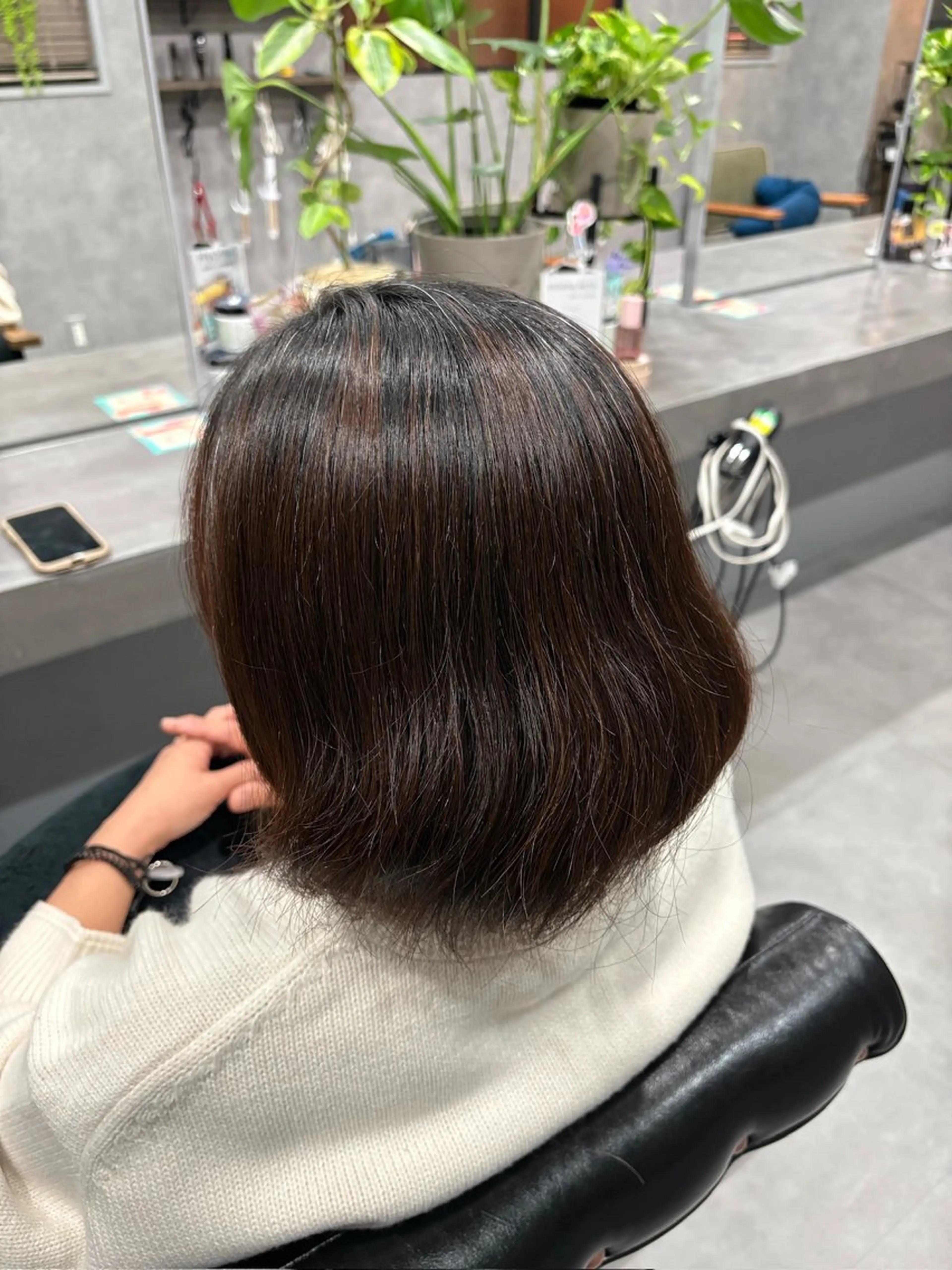 カラー 白髪ケアBAUM さなのヘアスタイル
