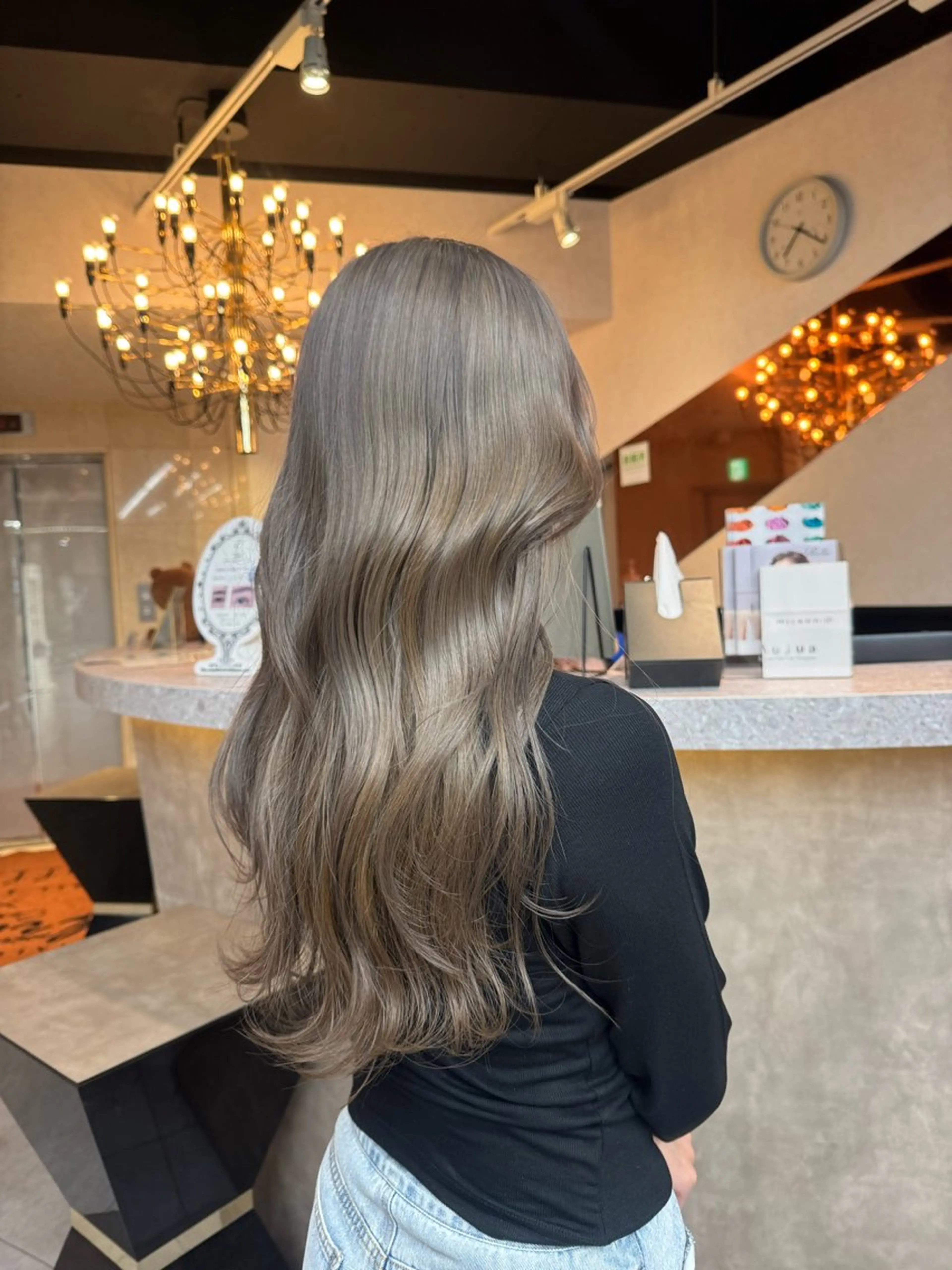 ロング カラー ヘアアレンジ 韓国×艶髪 さきのヘアスタイル