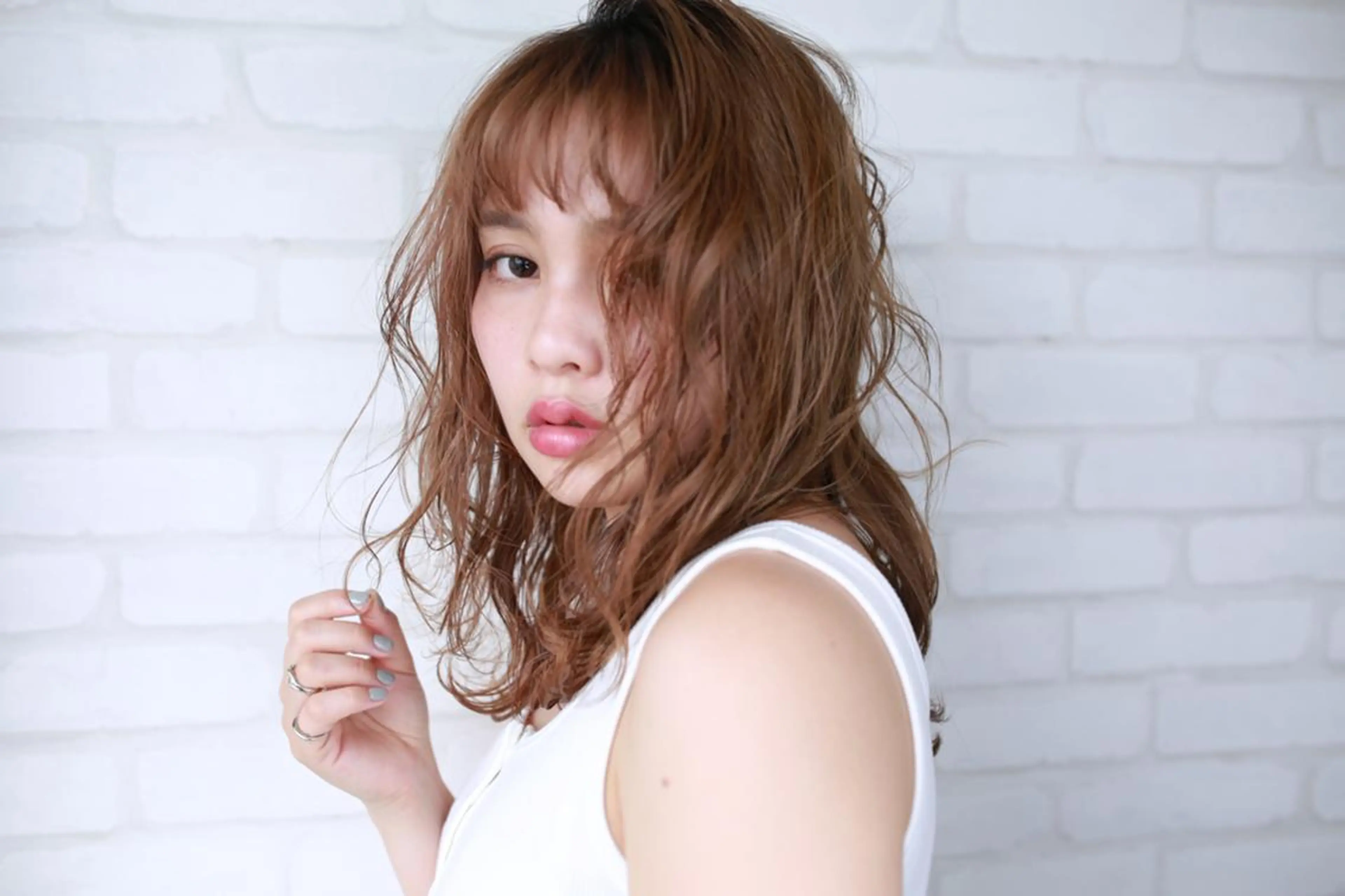 セミロング カラー パーマ ヘアアレンジ 大久保寿高✨ なりたい色を叶える✨のヘアスタイル