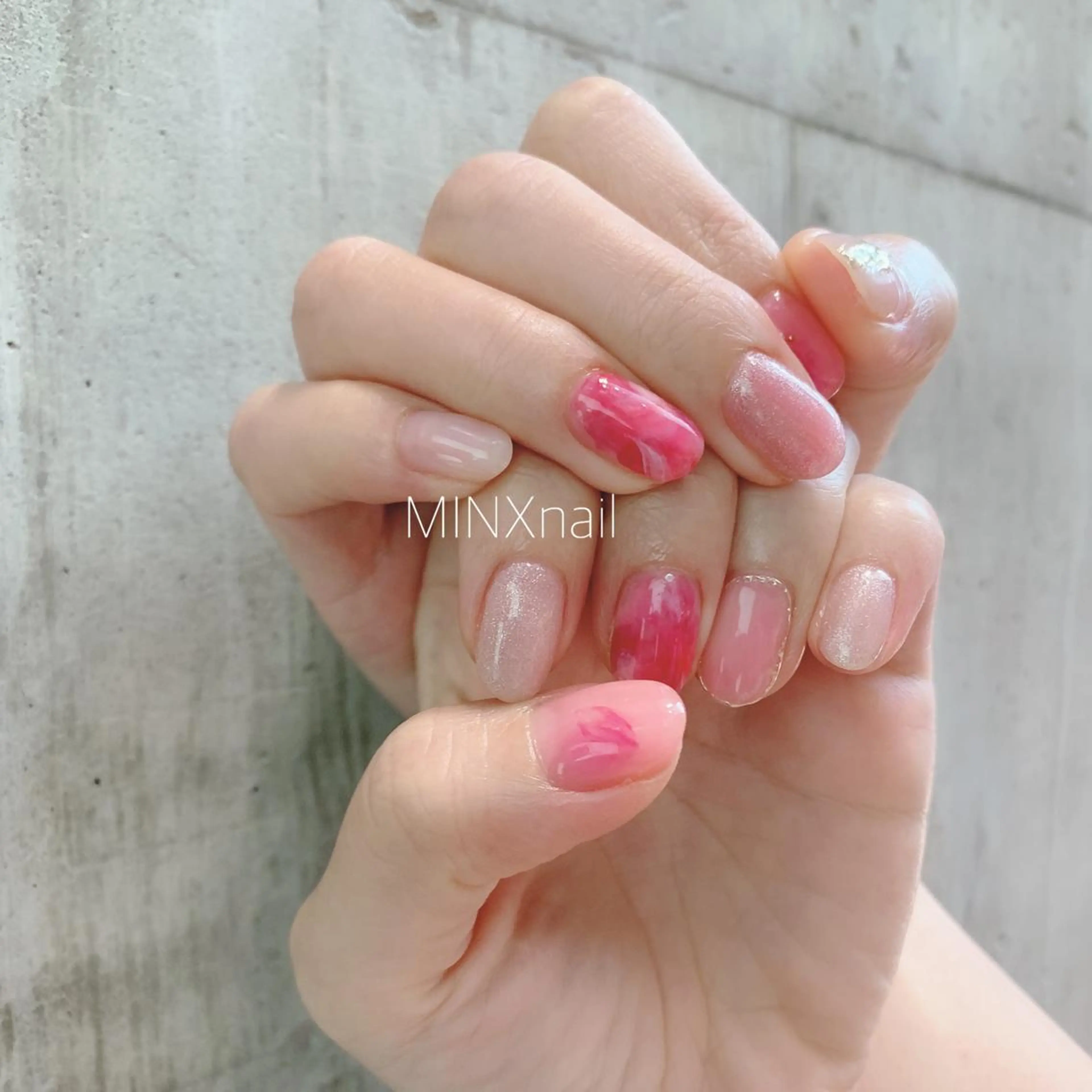 ネイル ニュアンスネイル ミンクス ネイル  原宿のネイルデザイン