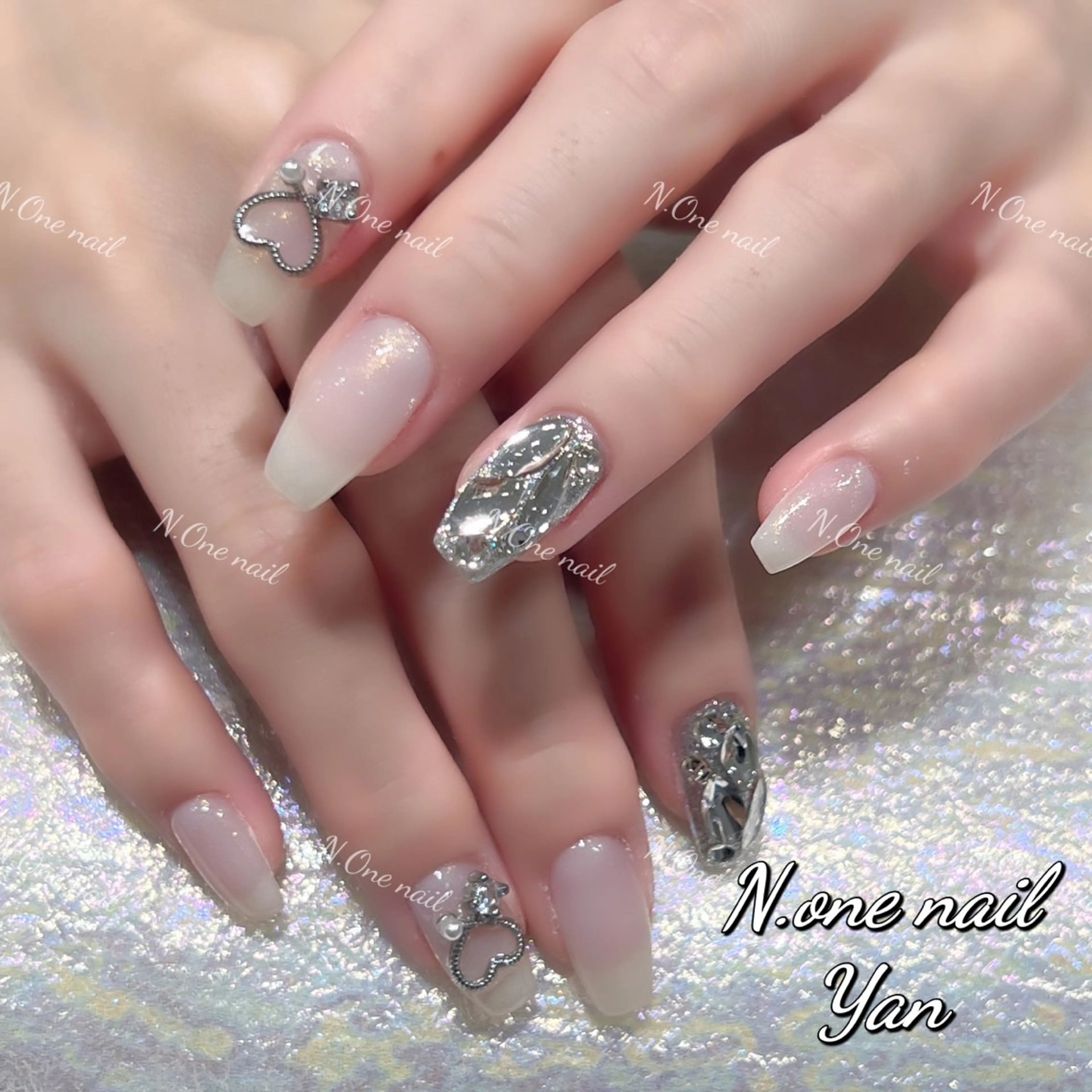 ネイル 長いだし/スカルプ/ パラシェルN.oneのネイルデザイン