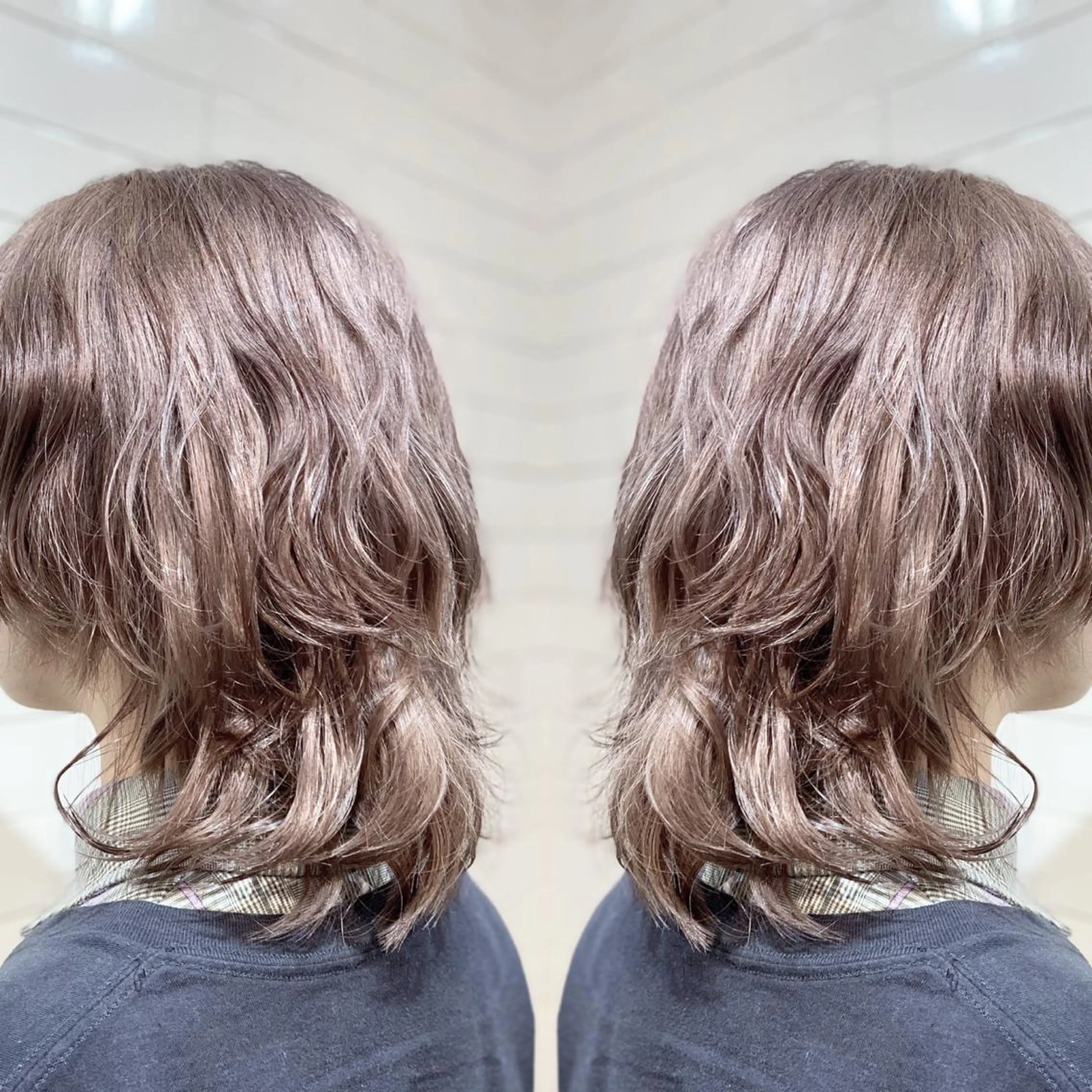 ショート カラー ヘアアレンジ 髪質改善×ハイトーン 中田啄也のヘアスタイル