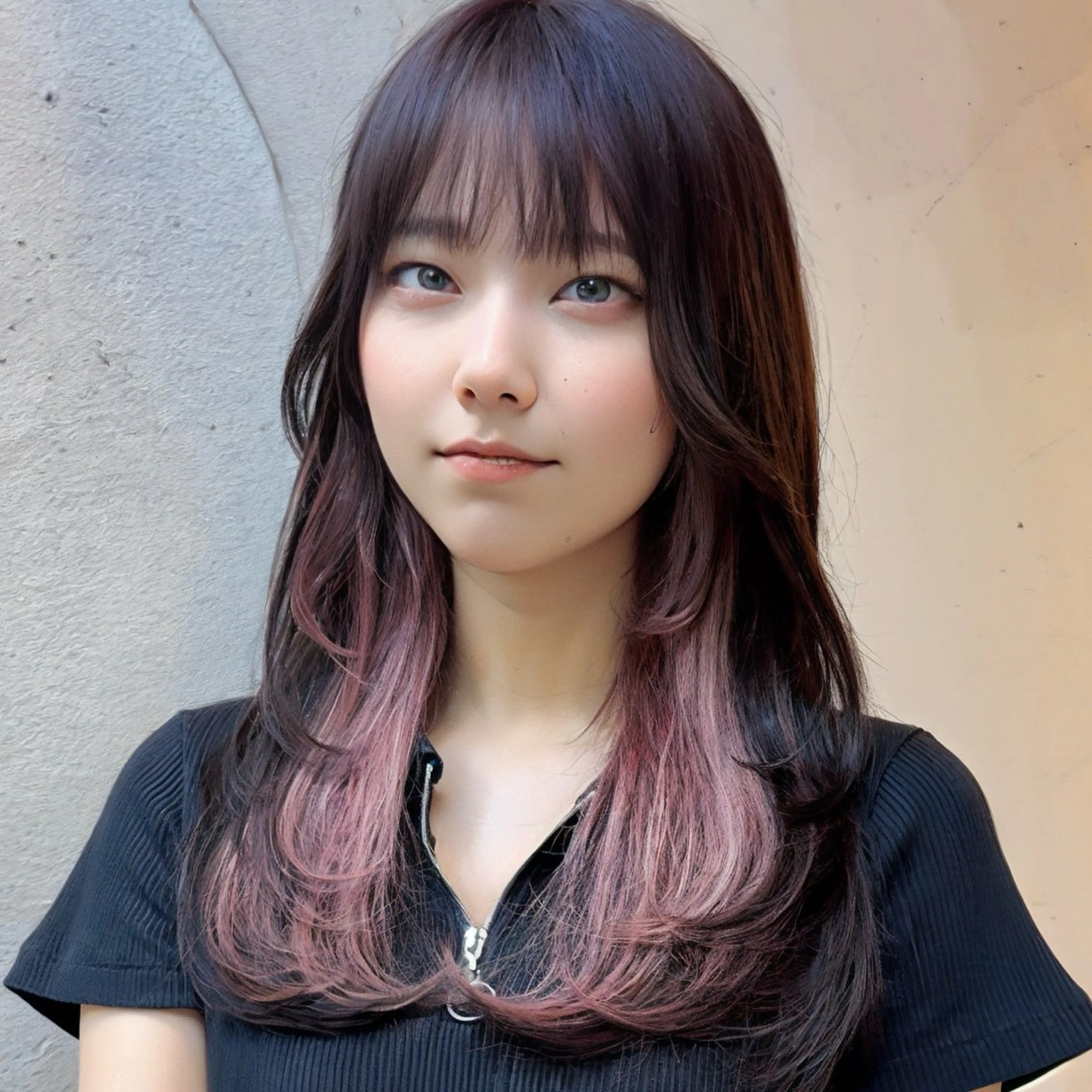 ロング カラー インナーカラー ピンクカラー レイヤーカット カット ヘアカラー トリートメント インナーカラー/レイ ヤーカット♡/マキシのヘアスタイル