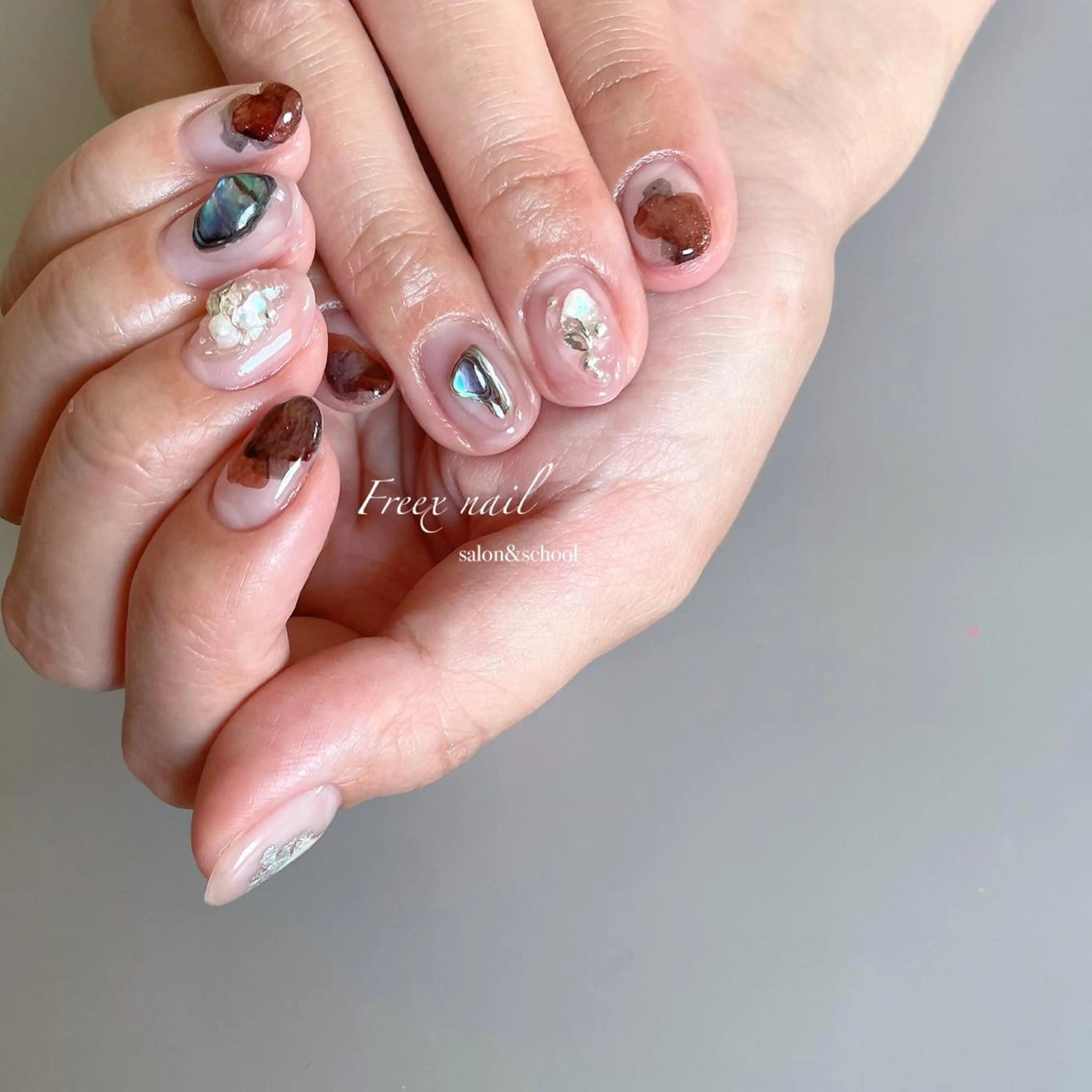 ネイル クリアネイル ハンドネイル ハンドケア freex nail /ニュアンス/個性派のネイルデザイン