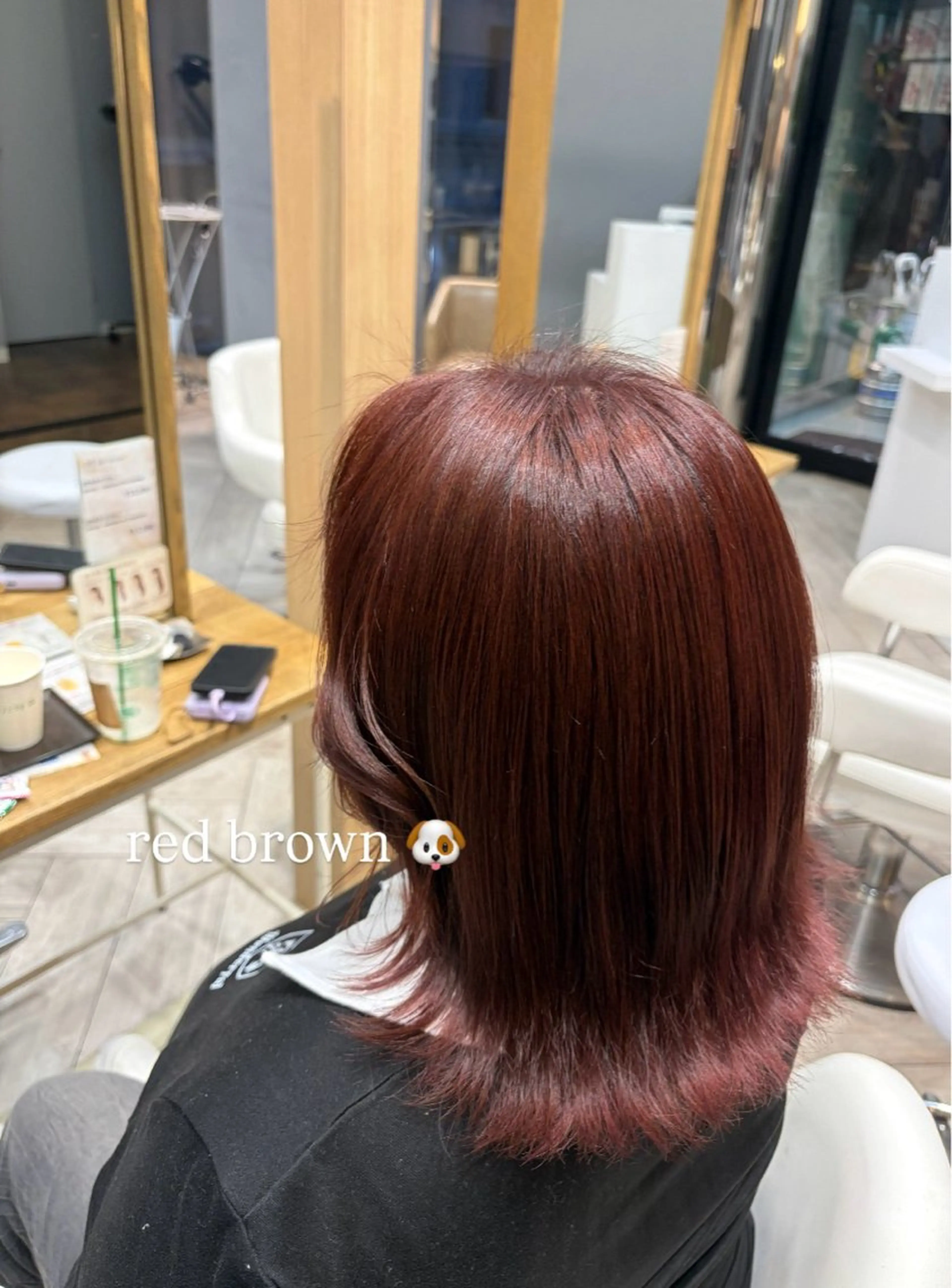 セミロング ヘアカラー トリートメント 蓮池 愛海のヘアスタイル