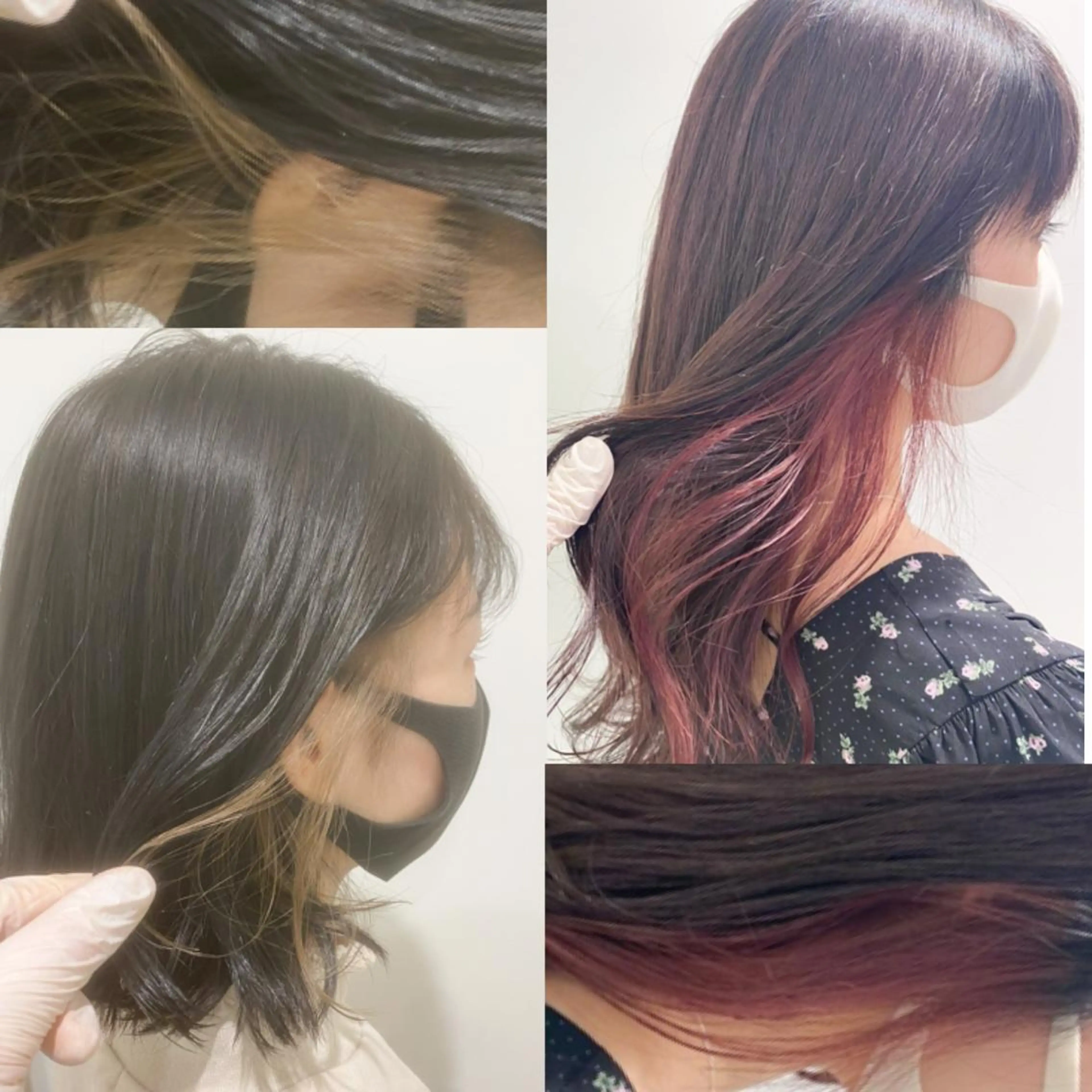 セミロング カラー パーマ ヘアアレンジ ネイル マツエク・マツパ 韓国風ベージュ🤎 赤みなし🌿横浜🤎のヘアスタイル