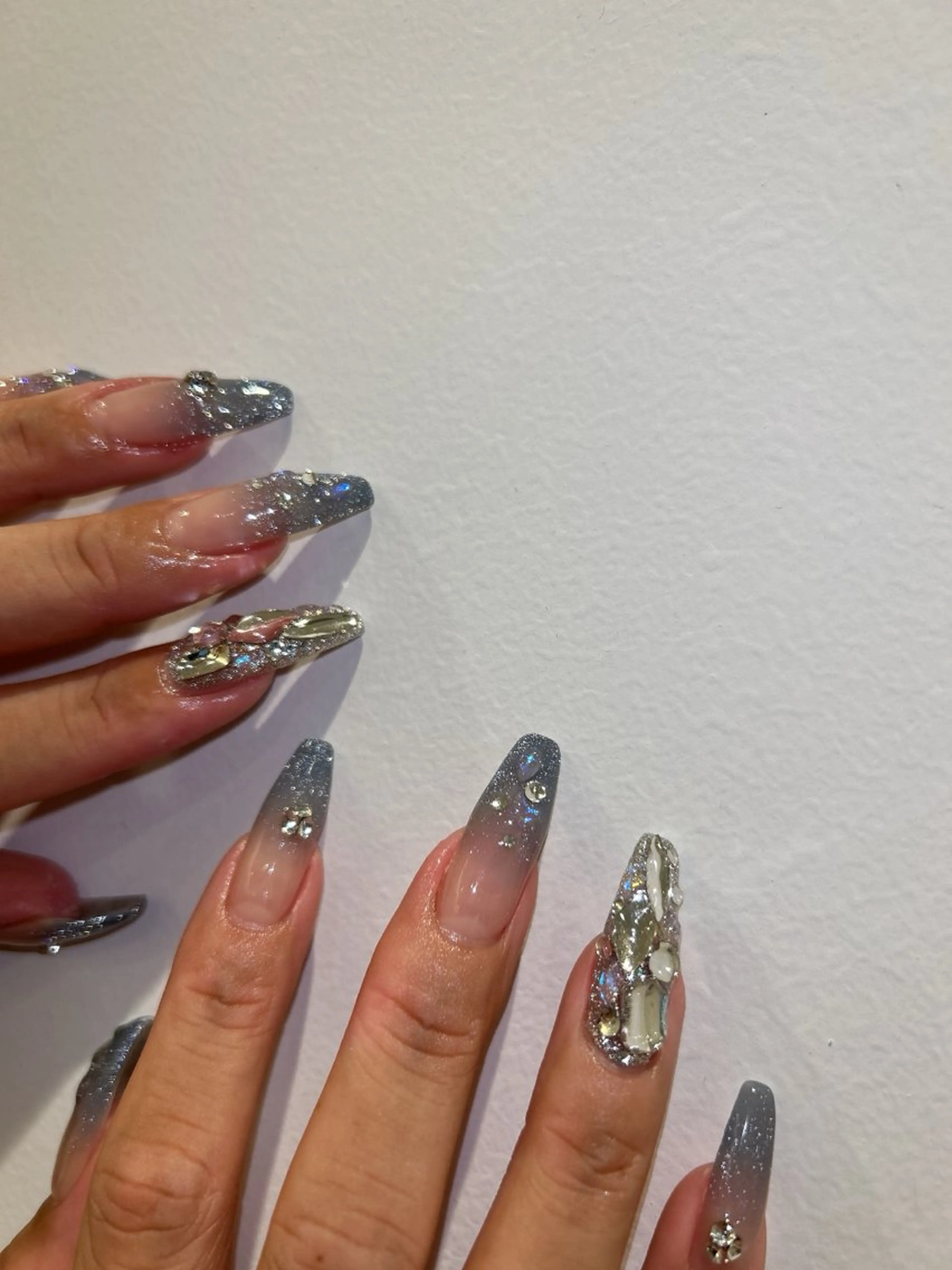 ネイル ブルー ハンドネイル tote. sumileのネイルデザイン