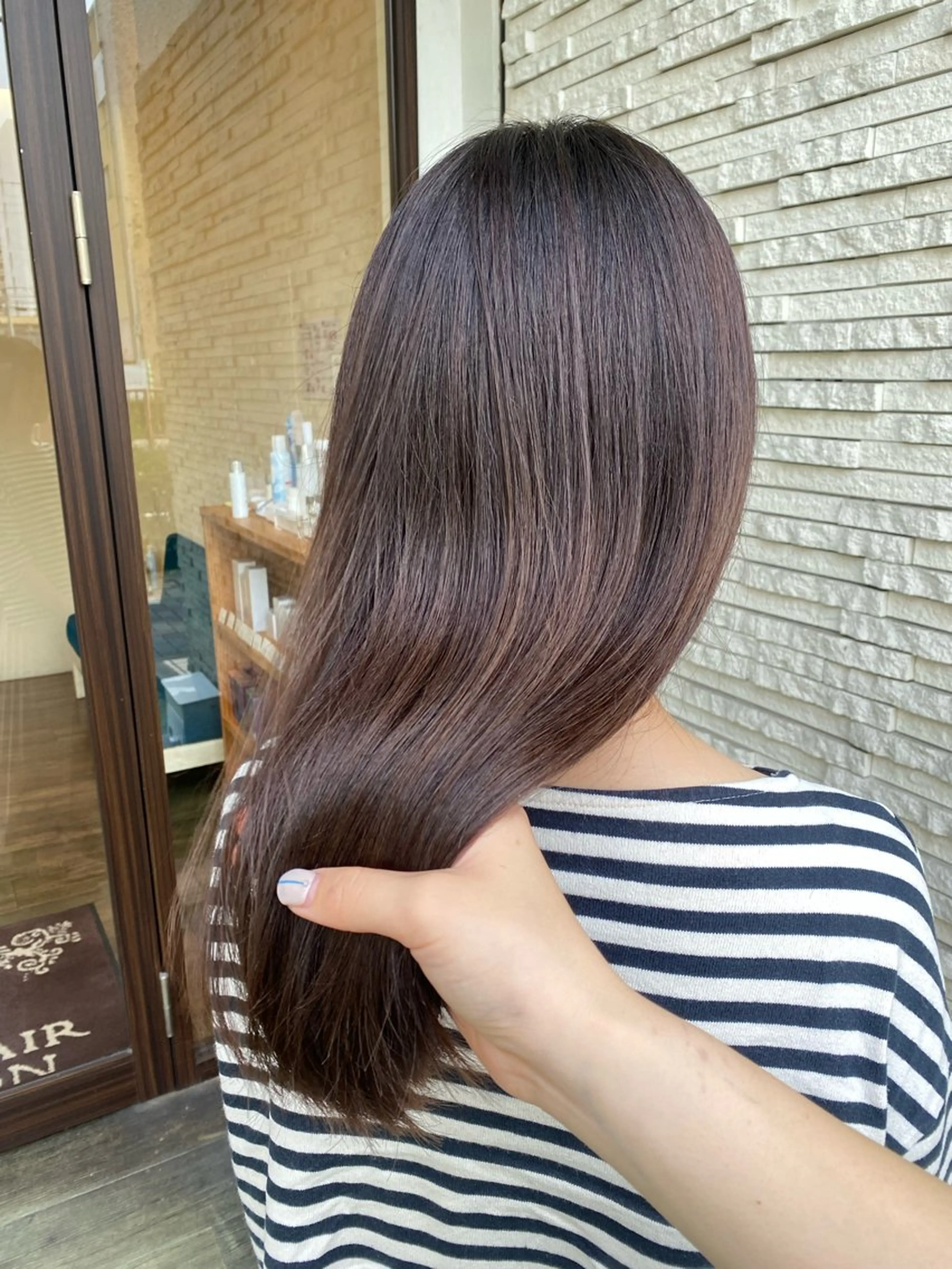 ロング カラー ブラウンカラー 透明感カラー オレンジ 大形 誉のヘアスタイル