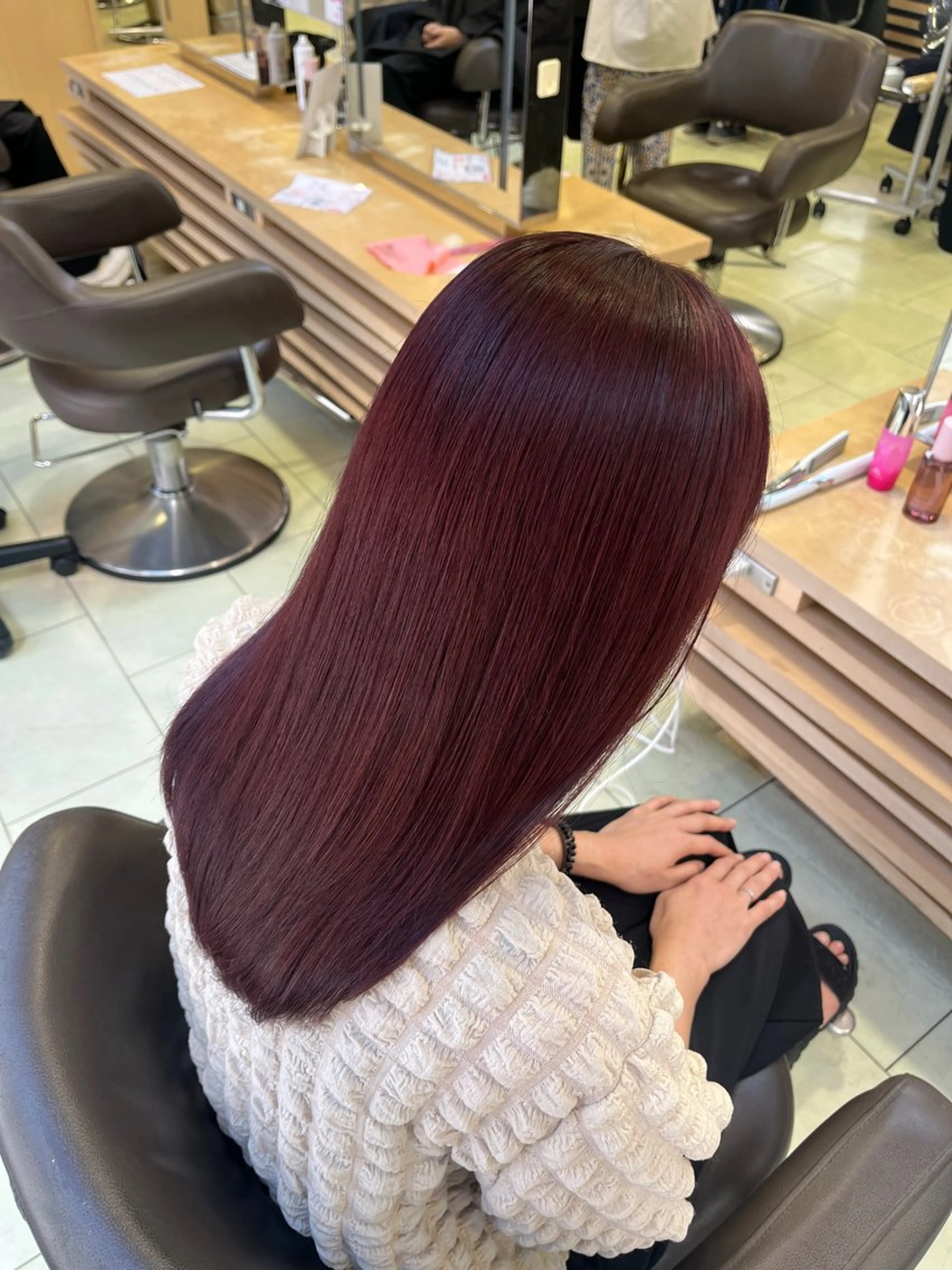 セミロング カラー ヘアカラー waka❤️✨ レイヤーボブ/エクのヘアスタイル