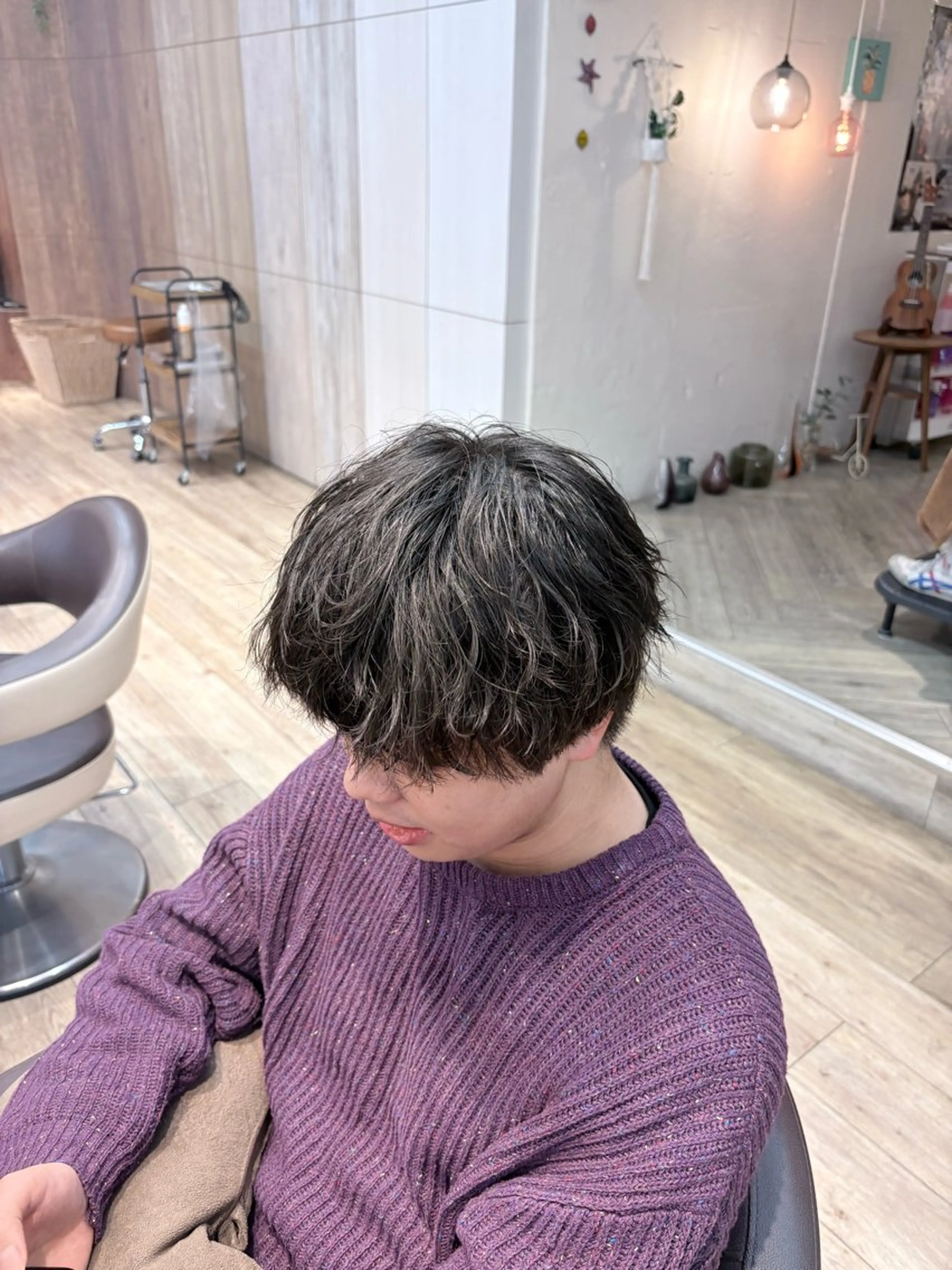 パーマ メンズ カット パーマ トリートメント ヘッドスパ メンズパーマ/メンズ カットモデル/颯大のヘアスタイル