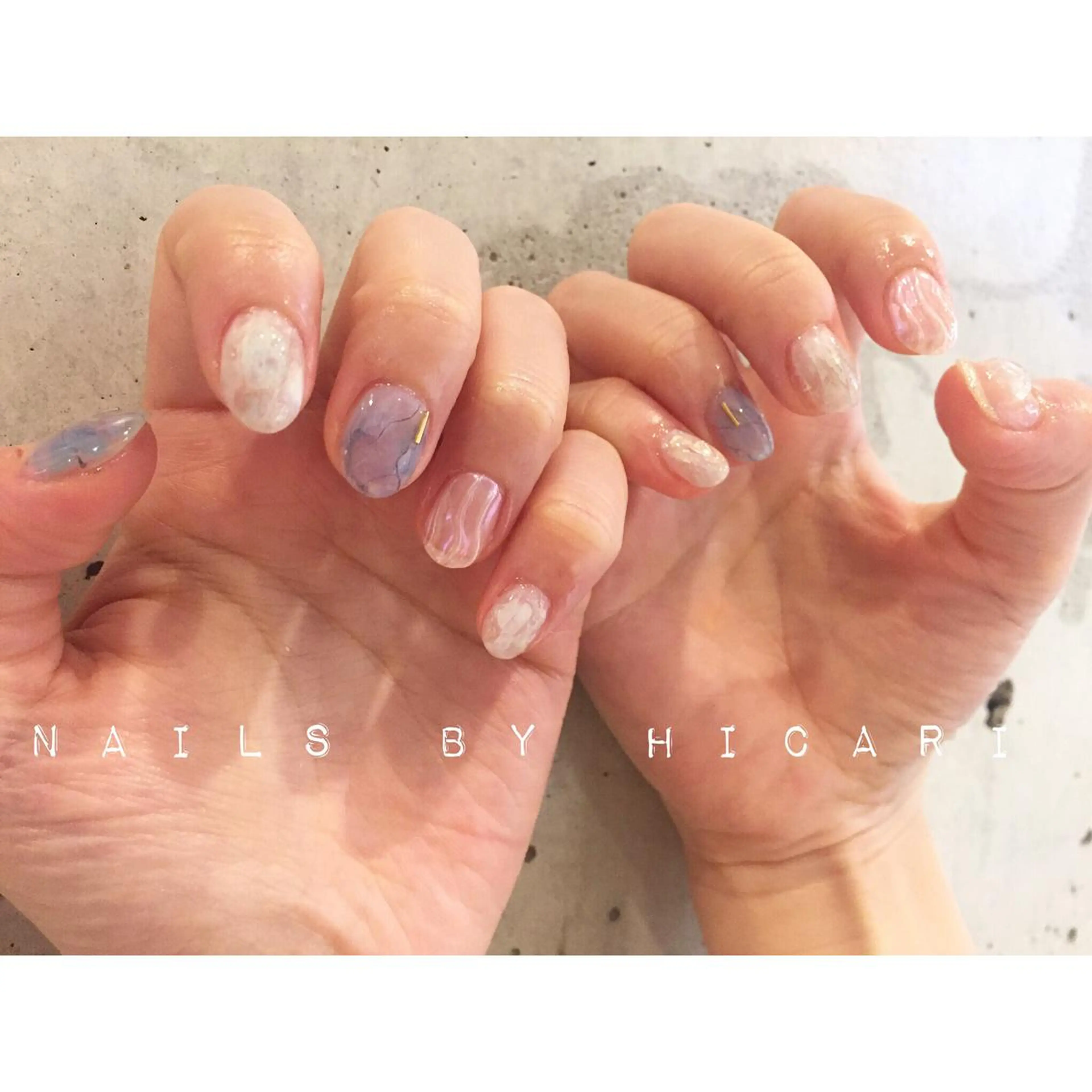 ショート カラー ネイル マツエク・マツパ ジェルネイル ニュアンスネイル パラジェル illum hicariのネイルデザイン