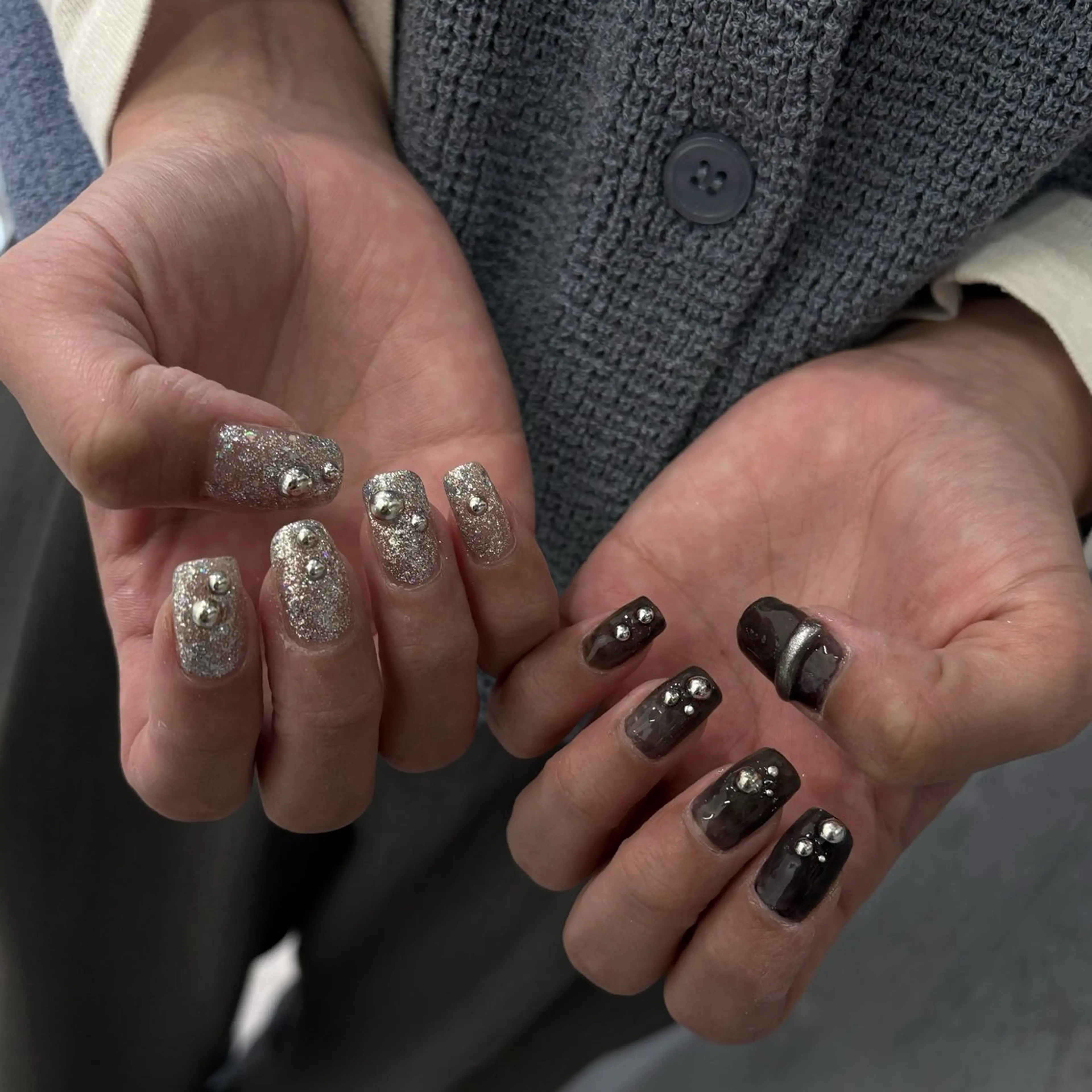 ネイル ニュアンスネイル ストーンネイル Vante梅田店所属・vante_aimi .パラジェル取扱店のネイルデザイン