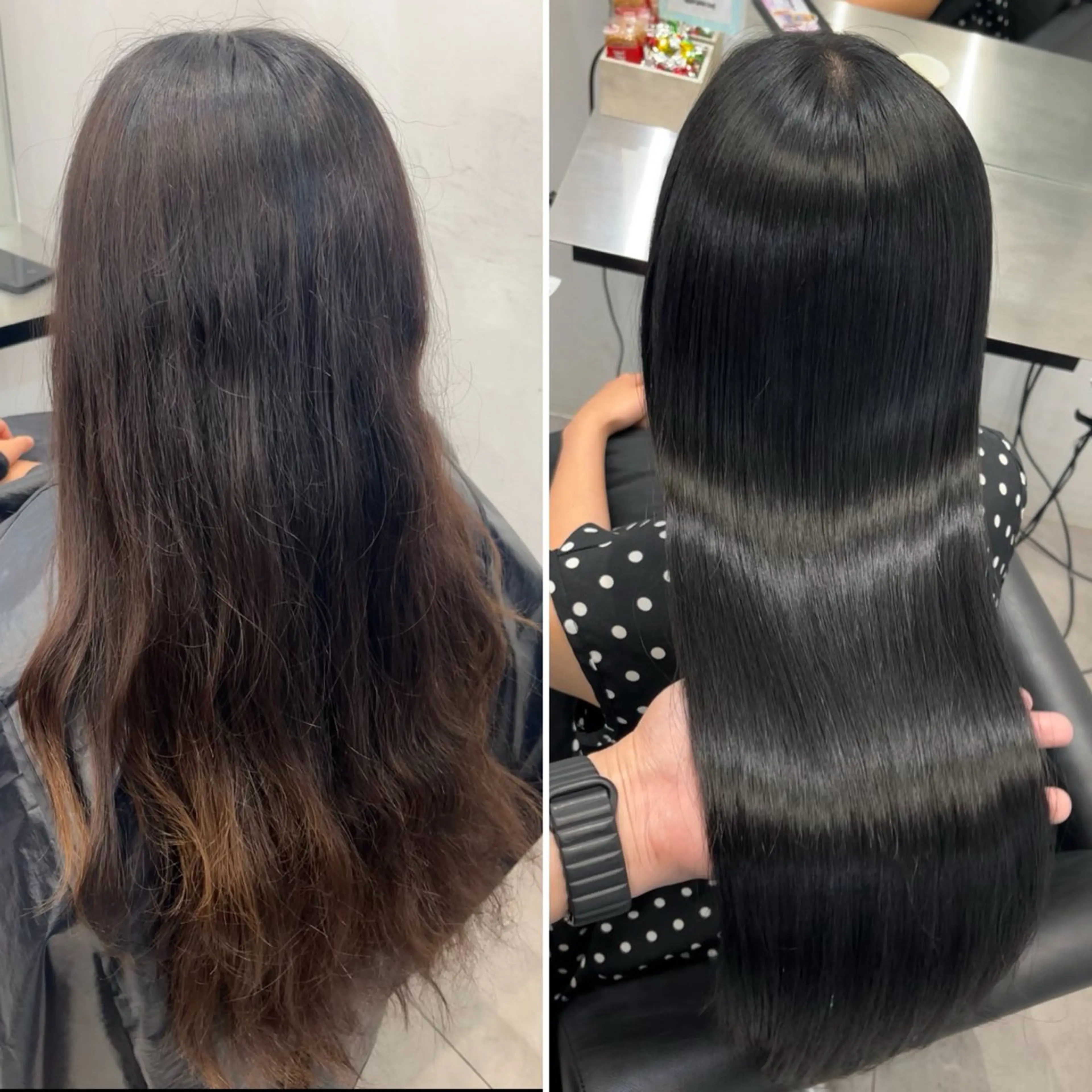 ロング カット ヘアカラー 縮毛矯正 トリートメント 髪質改善/縮毛矯正 梅田茶屋町/西尾祐作のヘアスタイル