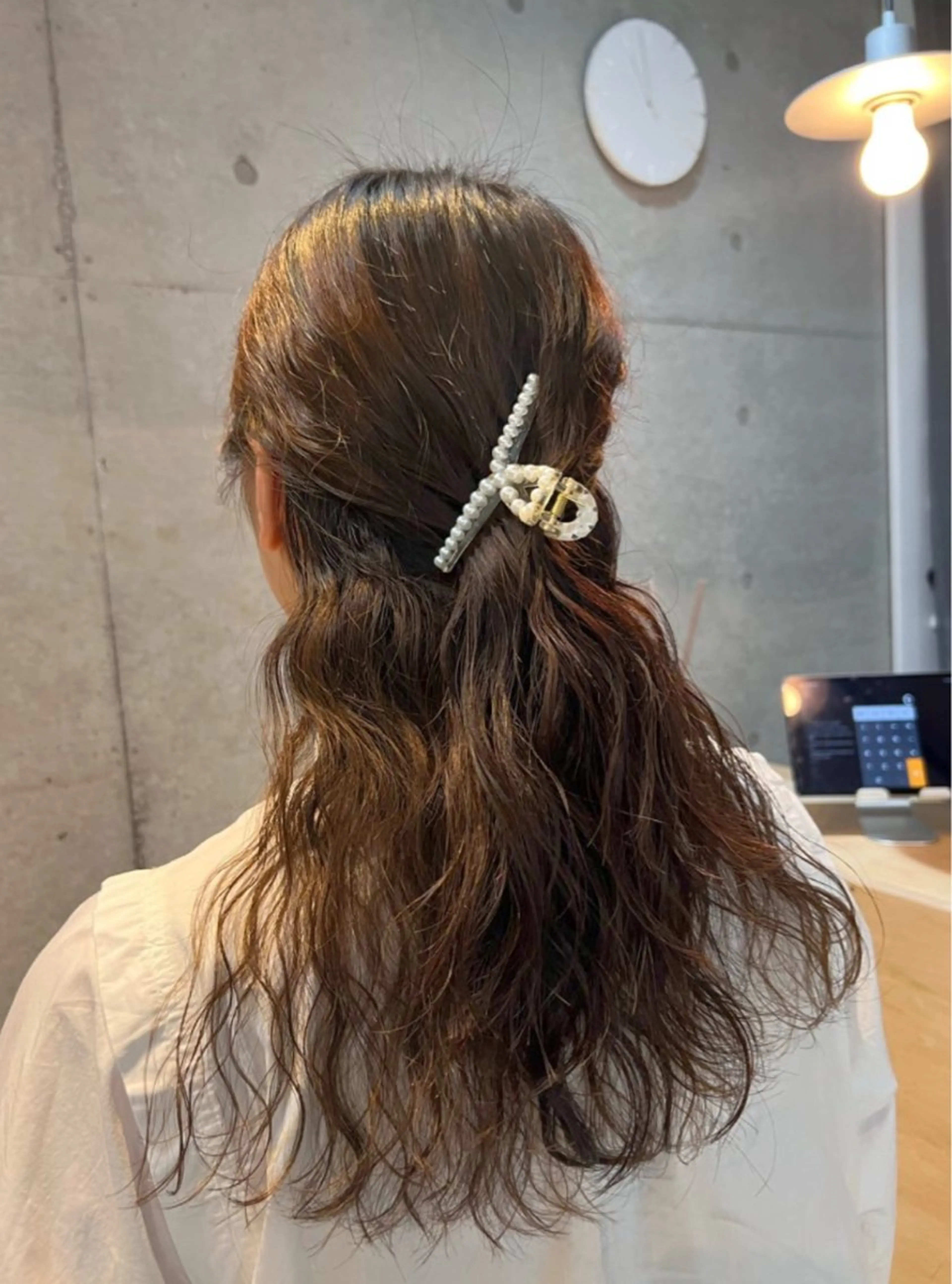 セミロング デジタルパーマ/ ウェーブパーマ/神野のヘアスタイル