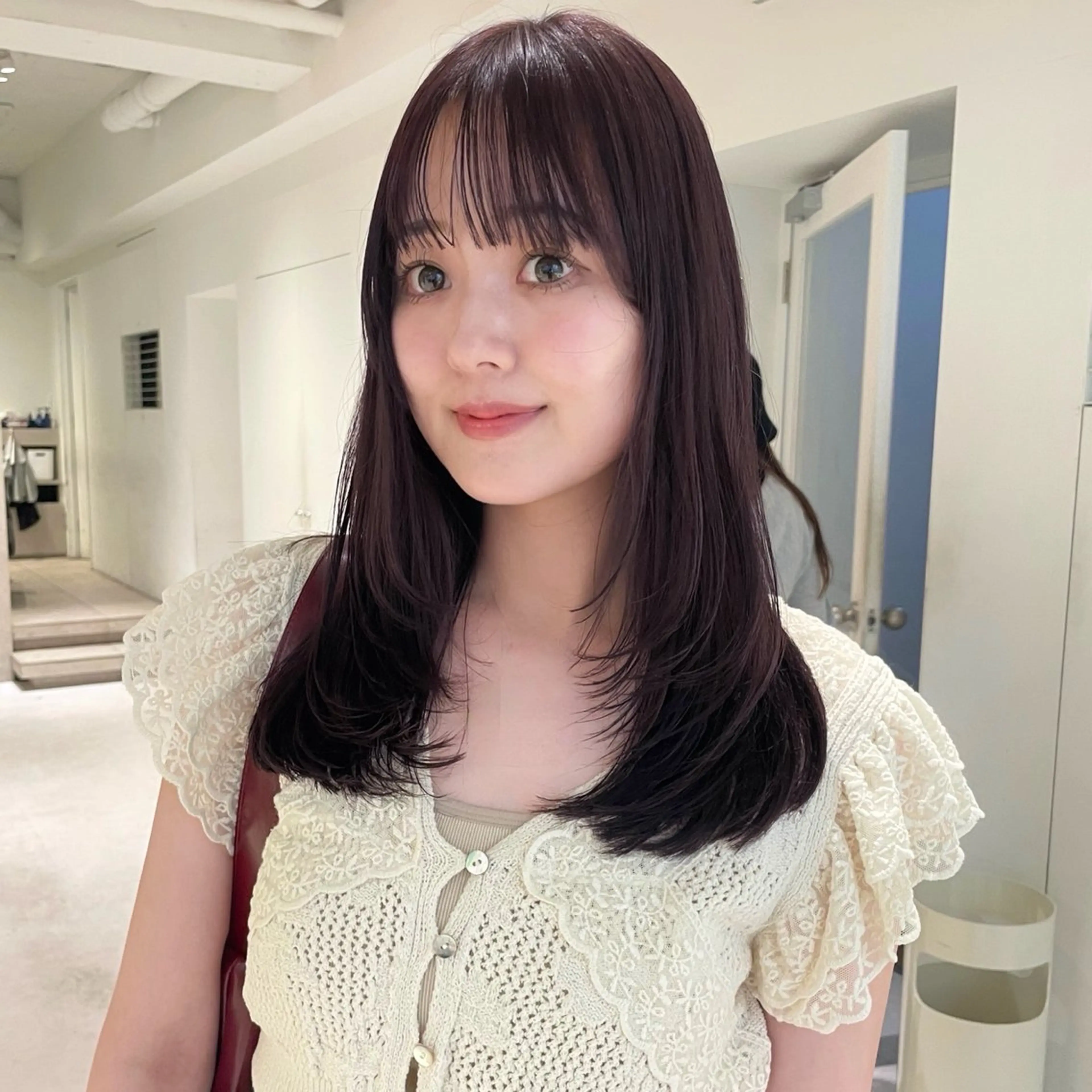 セミロング カット ヘアカラー haruko🎀⌇ レイヤーカットのヘアスタイル