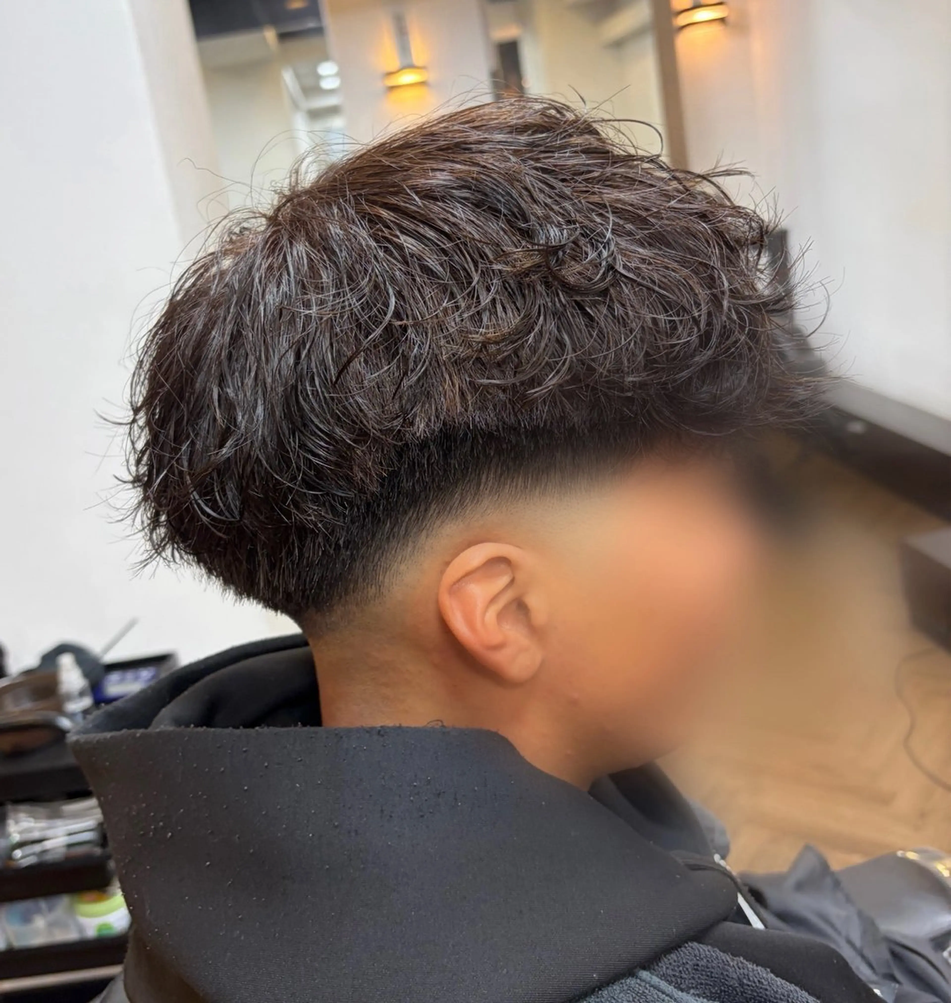 パーマ メンズ フェードカット メンズパーマ スパイラルパーマ カット パーマ 中村 立のヘアスタイル