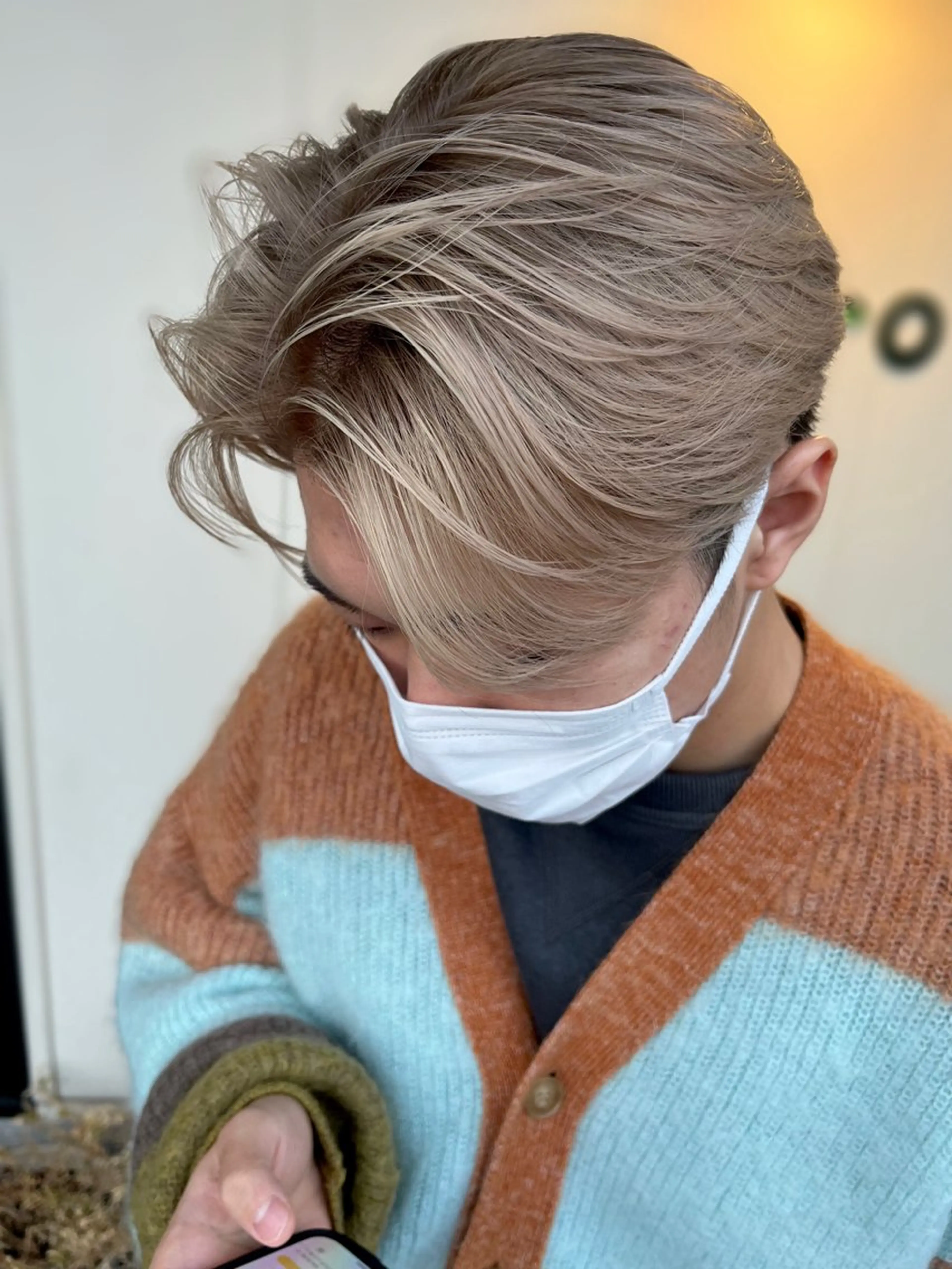 カラー バレイヤージュ ヘアカラー 久留生 隼斗のヘアスタイル