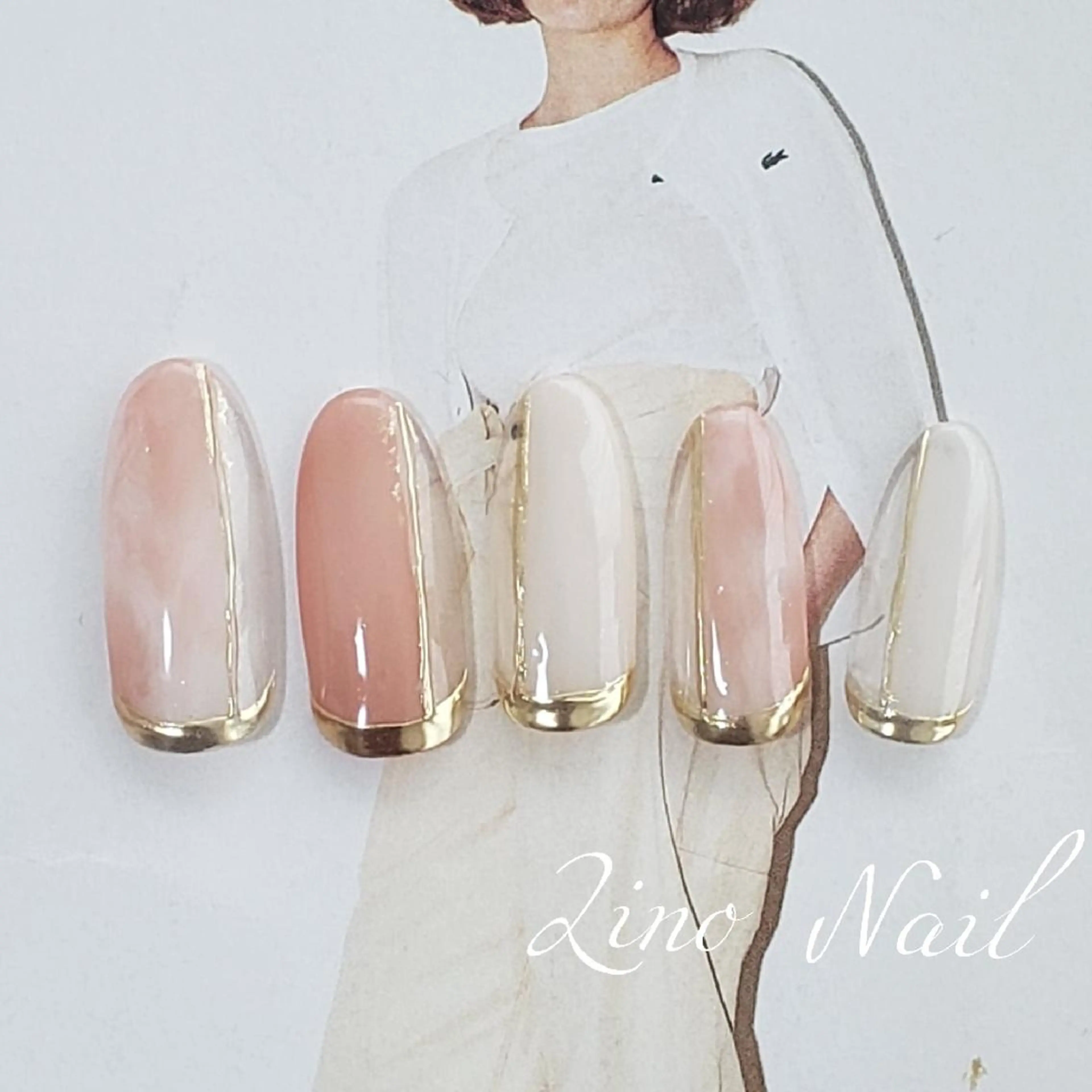 ネイル カジュアル ジェルネイル ミラーネイル ニュアンスネイル オフィスネイル ハンドネイル Lino Nailのネイルデザイン