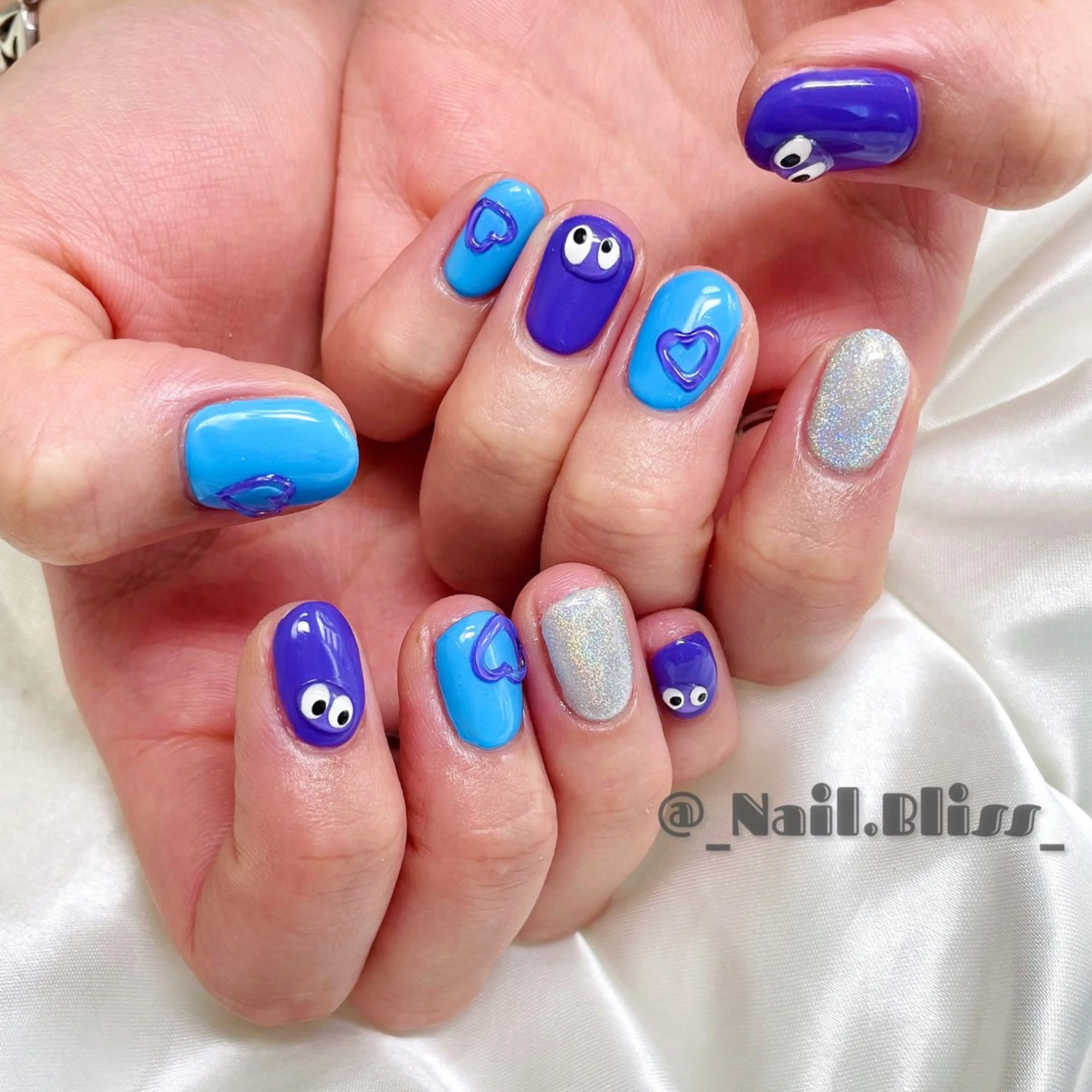 ネイル ハート ハンドネイル NAIL BLISSのネイルデザイン