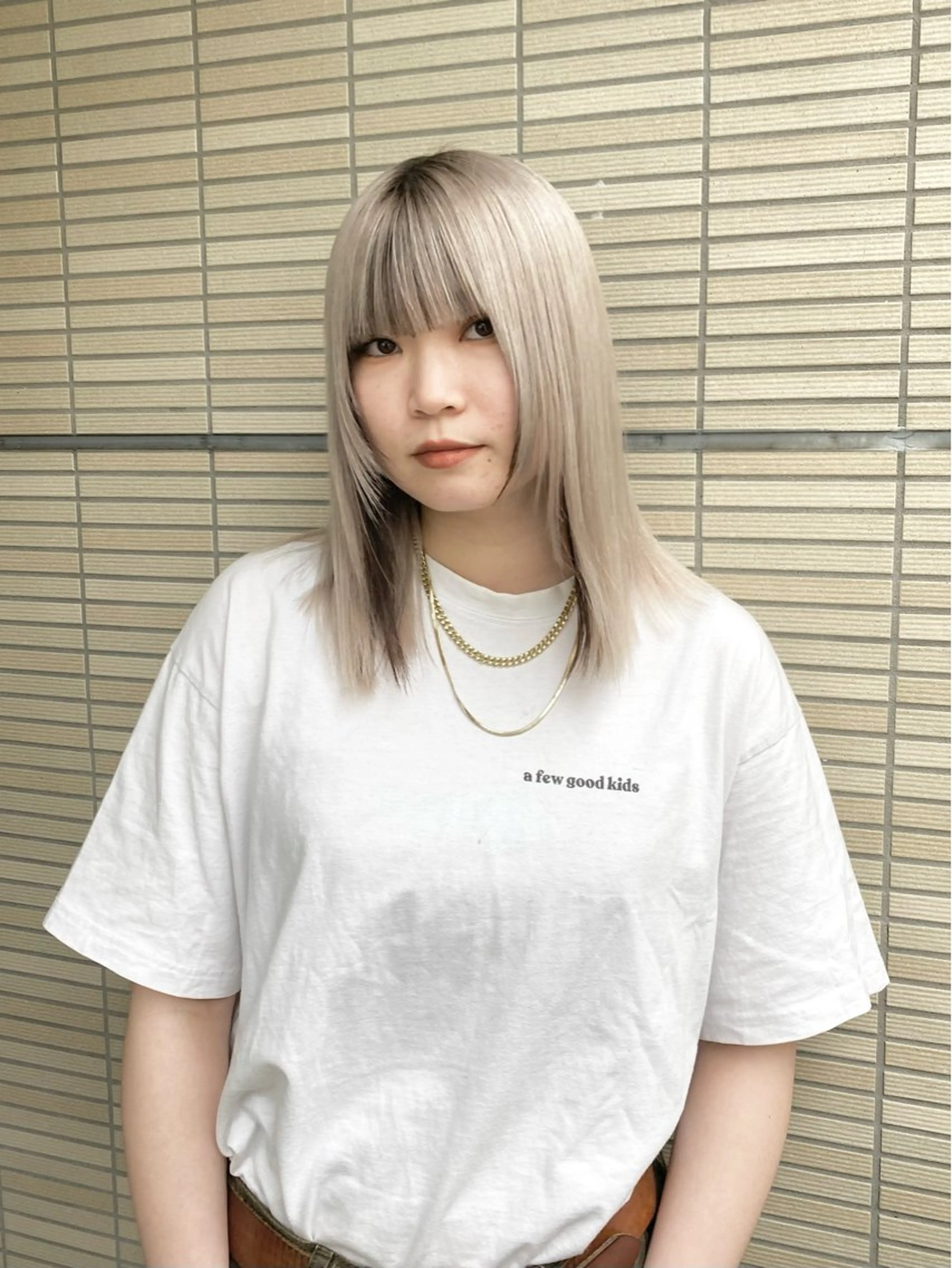 セミロング カラー ヘアカラー ダブルカラー ブリーチ/kaitoのヘアスタイル