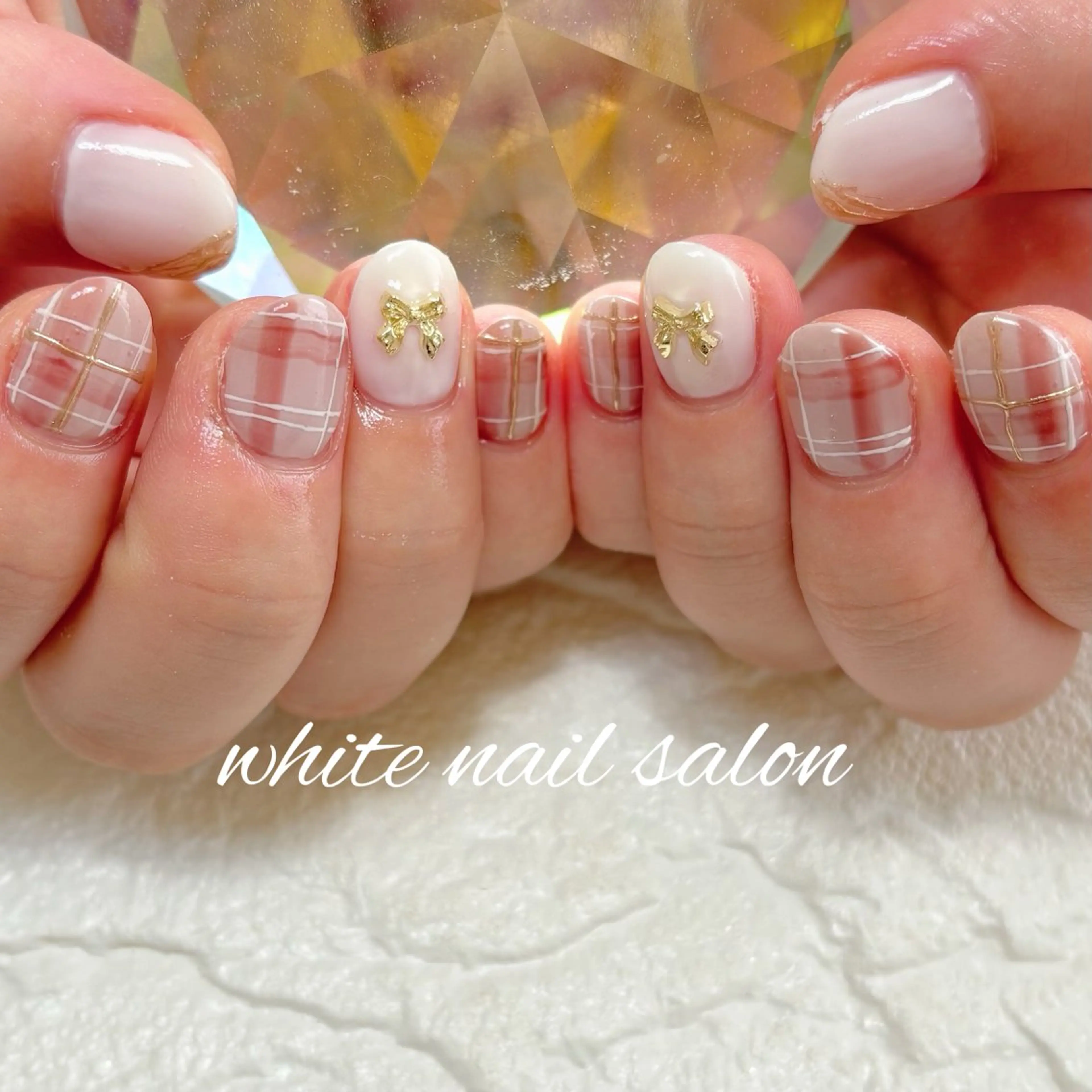 ネイル フットネイル ラメ(グリッター) ホワイト ハンドネイル white nail salonのネイルデザイン