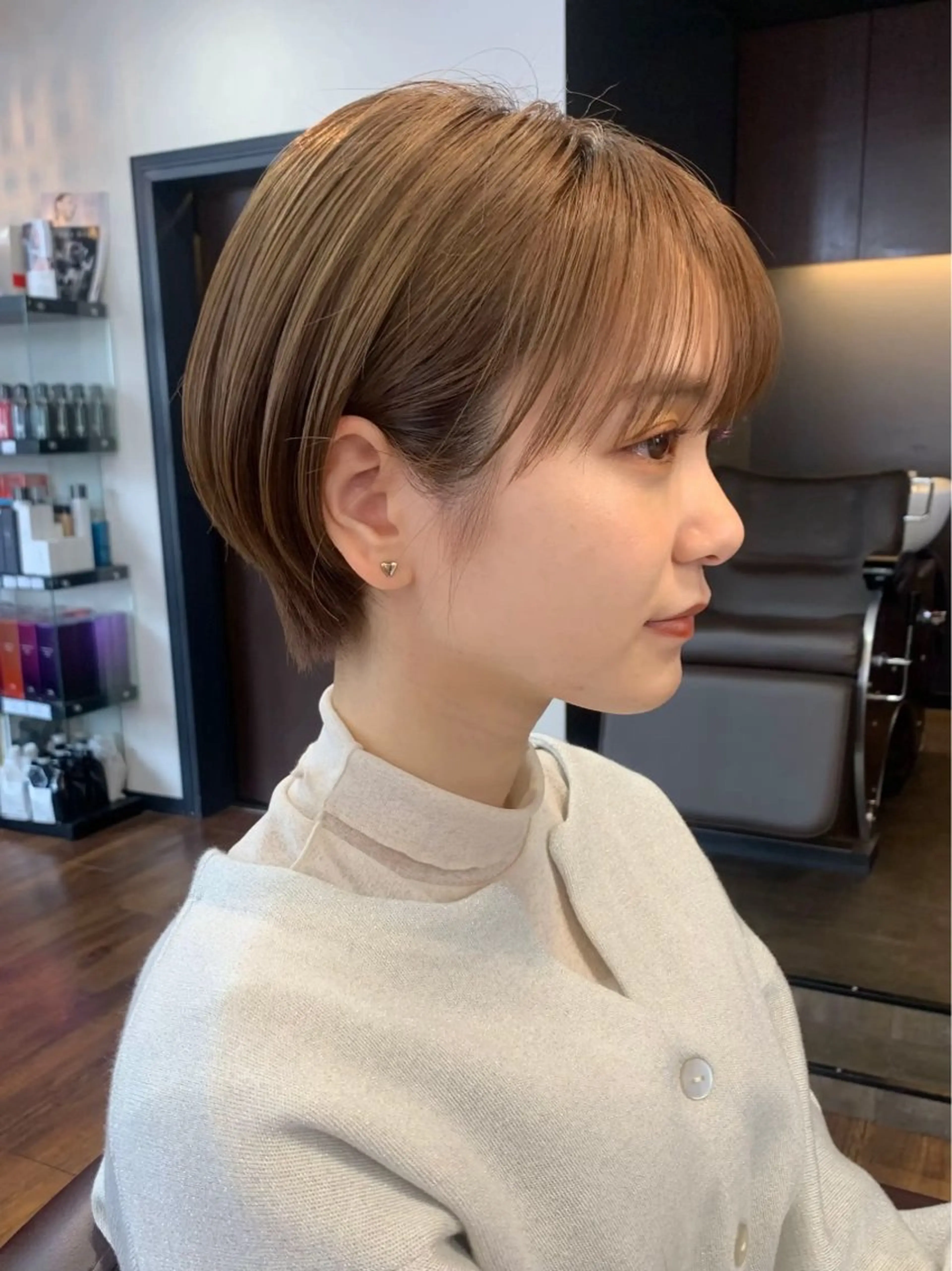 ショート カット トリートメント 縮毛矯正/ショート/ レイヤー/畑中正敏のヘアスタイル