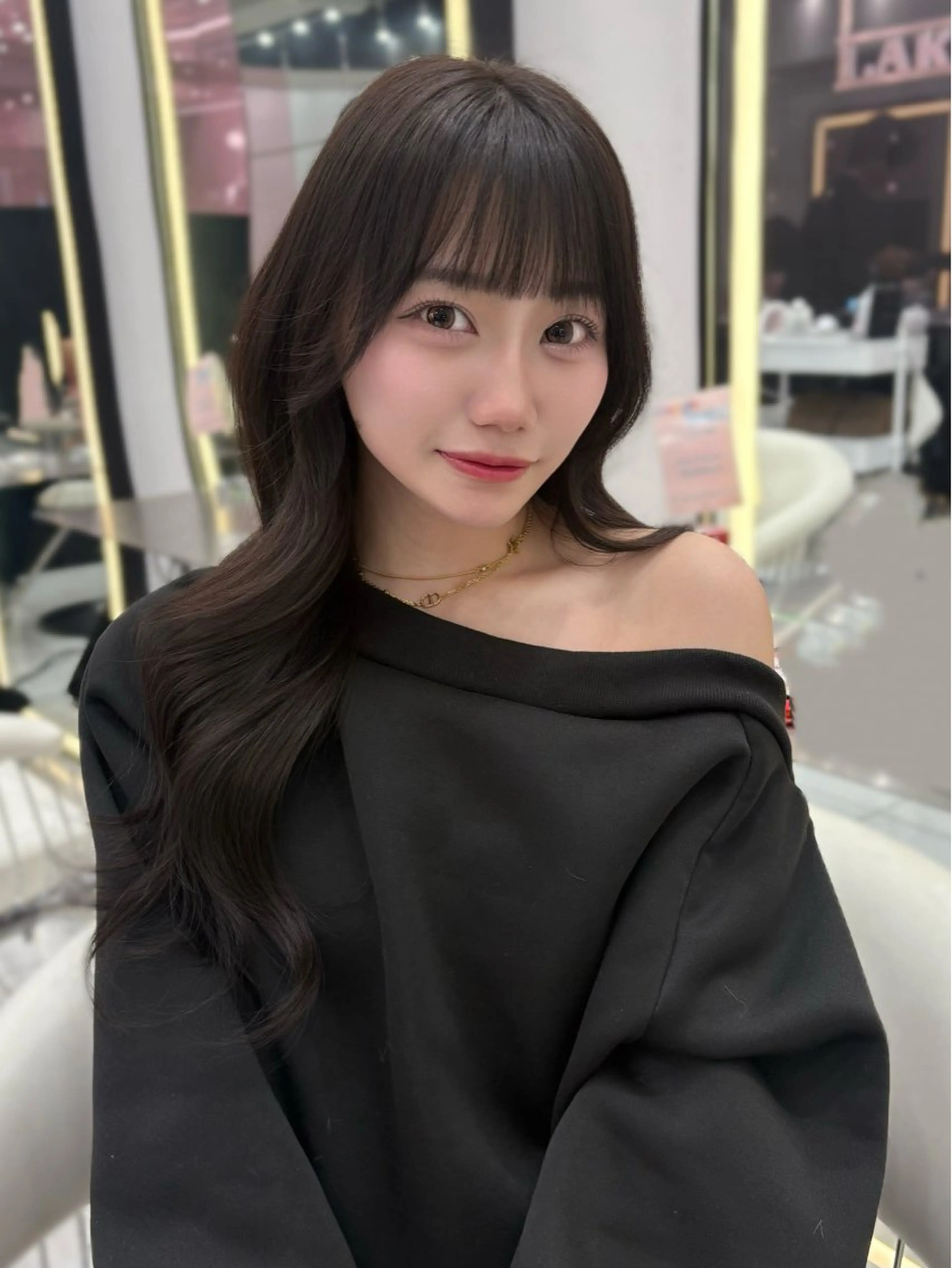 セミロング カラー カット ヘアカラー トリートメント 新宿/韓国ヘア 中明度カラー/かやのヘアスタイル