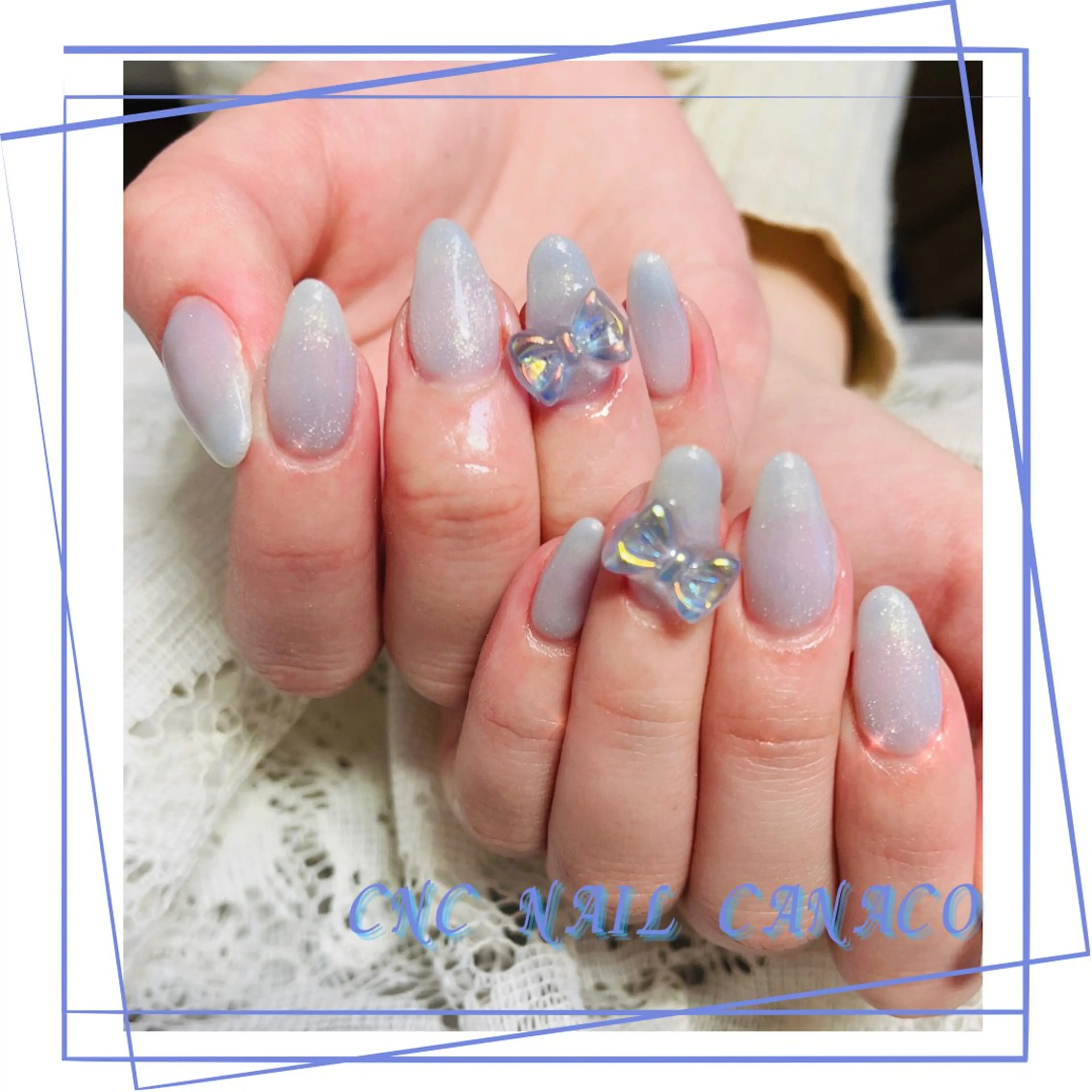 ネイル アートネイル オーロラネイル マグネットネイル 持ち込み リボン ハンドネイル ハンドケア ベテランネイル cnc  nailのネイルデザイン