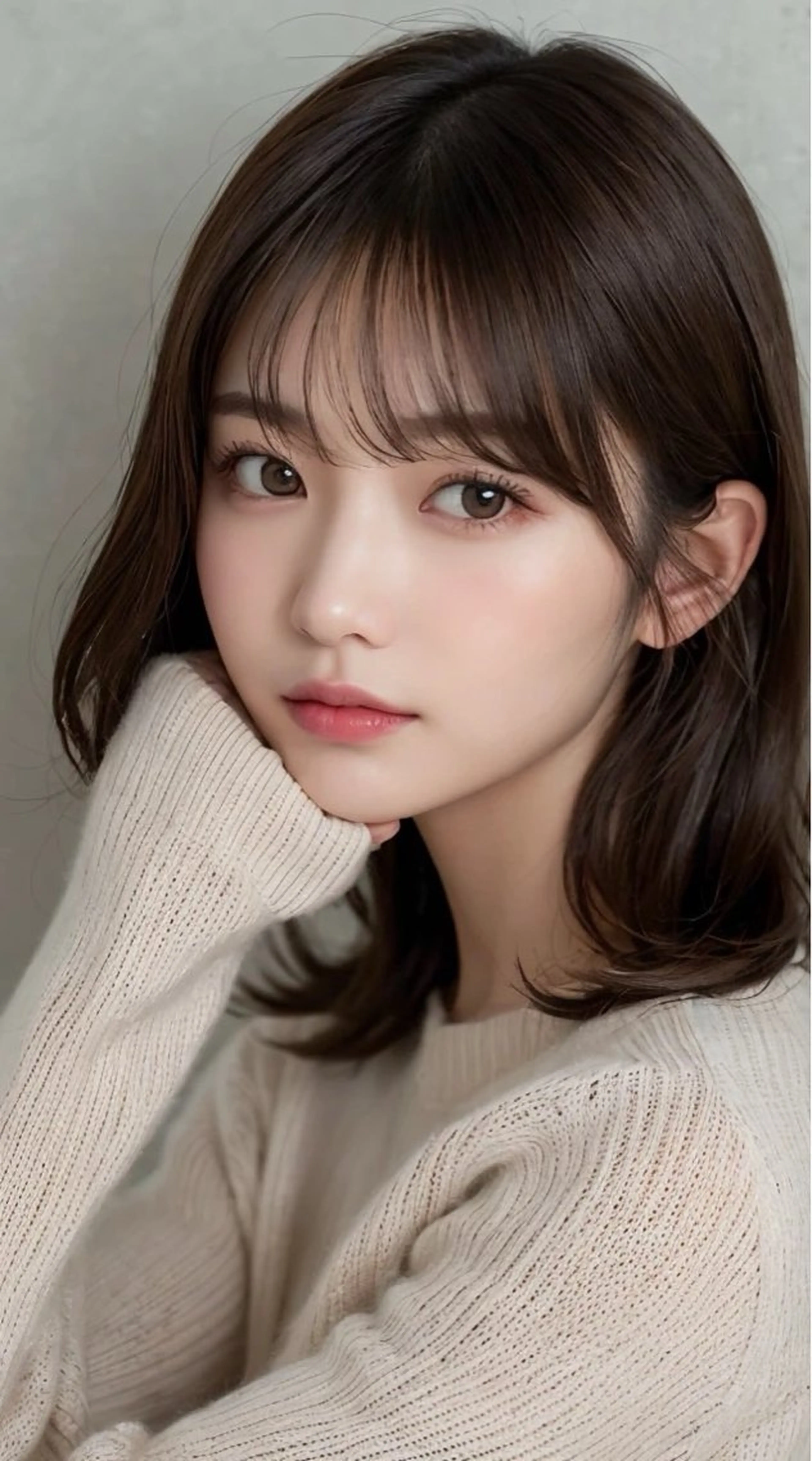 ミディアム カラー 髪質改善 カット 韓国ヘア🤍ワンホン 🤍あやかのヘアスタイル