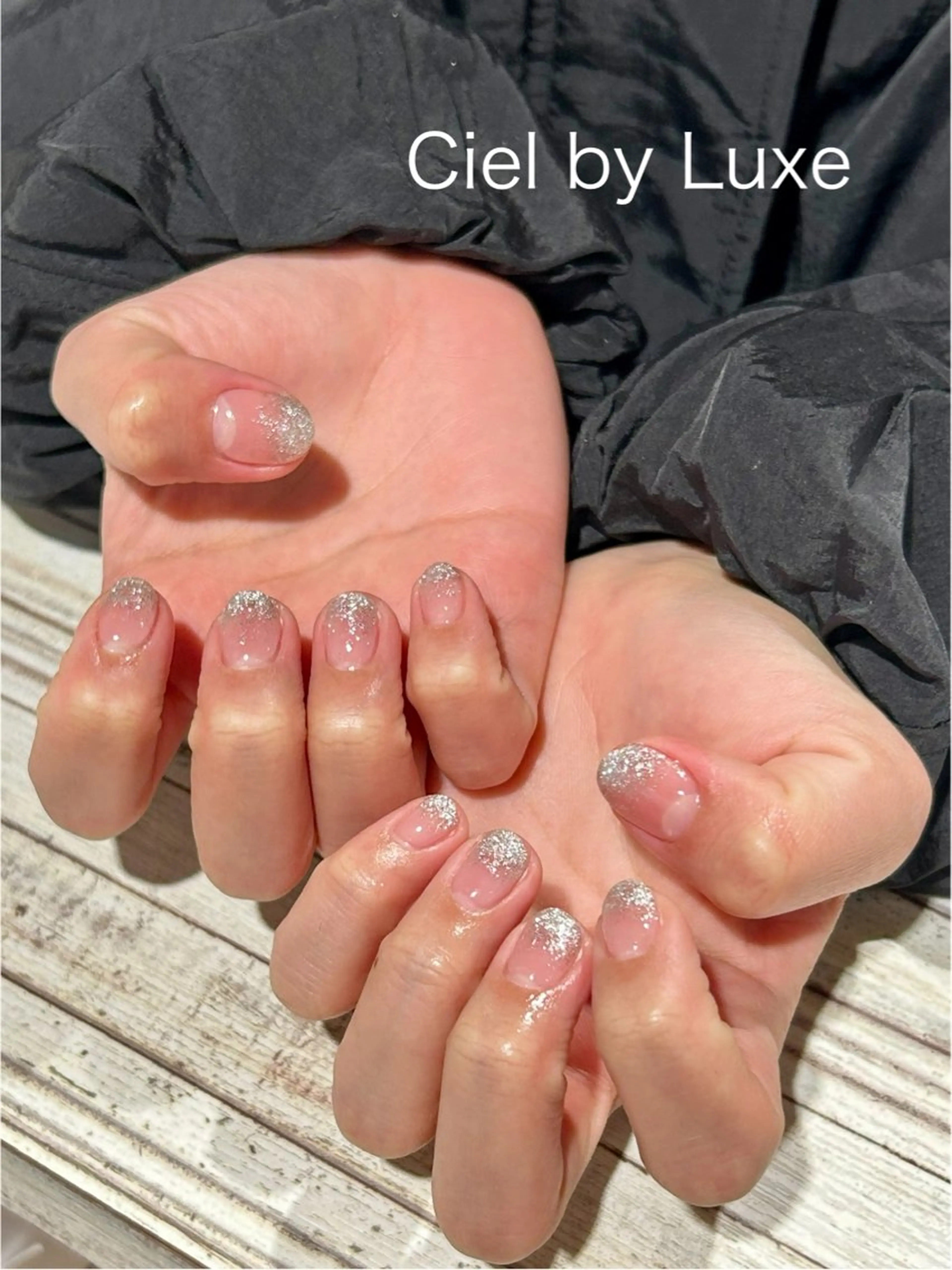 ネイル ラメ(グリッター) ラメグラデーション ショートネイル CielbyLuxe manamiのネイルデザイン