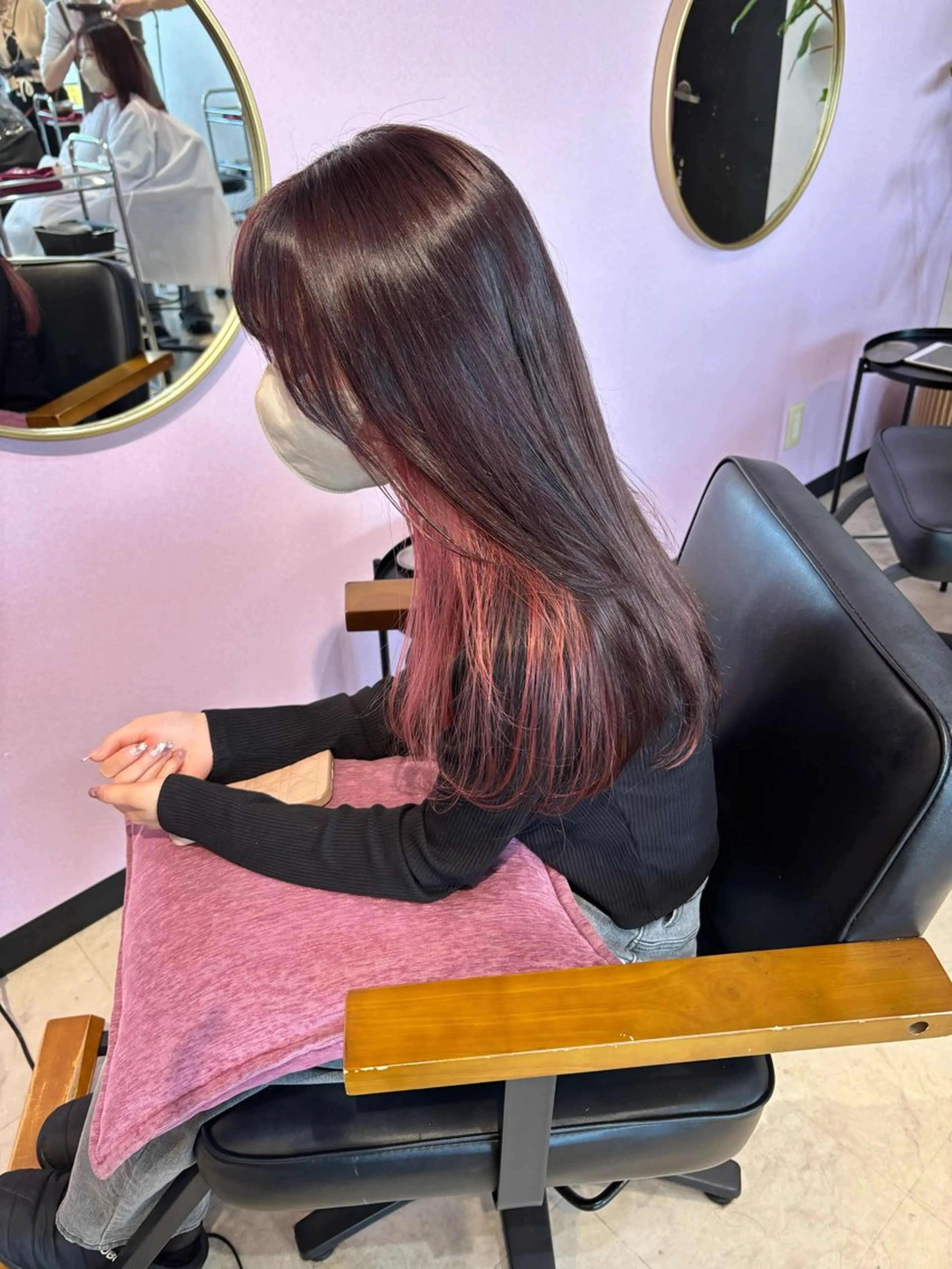 ロング カラー カット ヘアカラー 藤井 貴美子のヘアスタイル