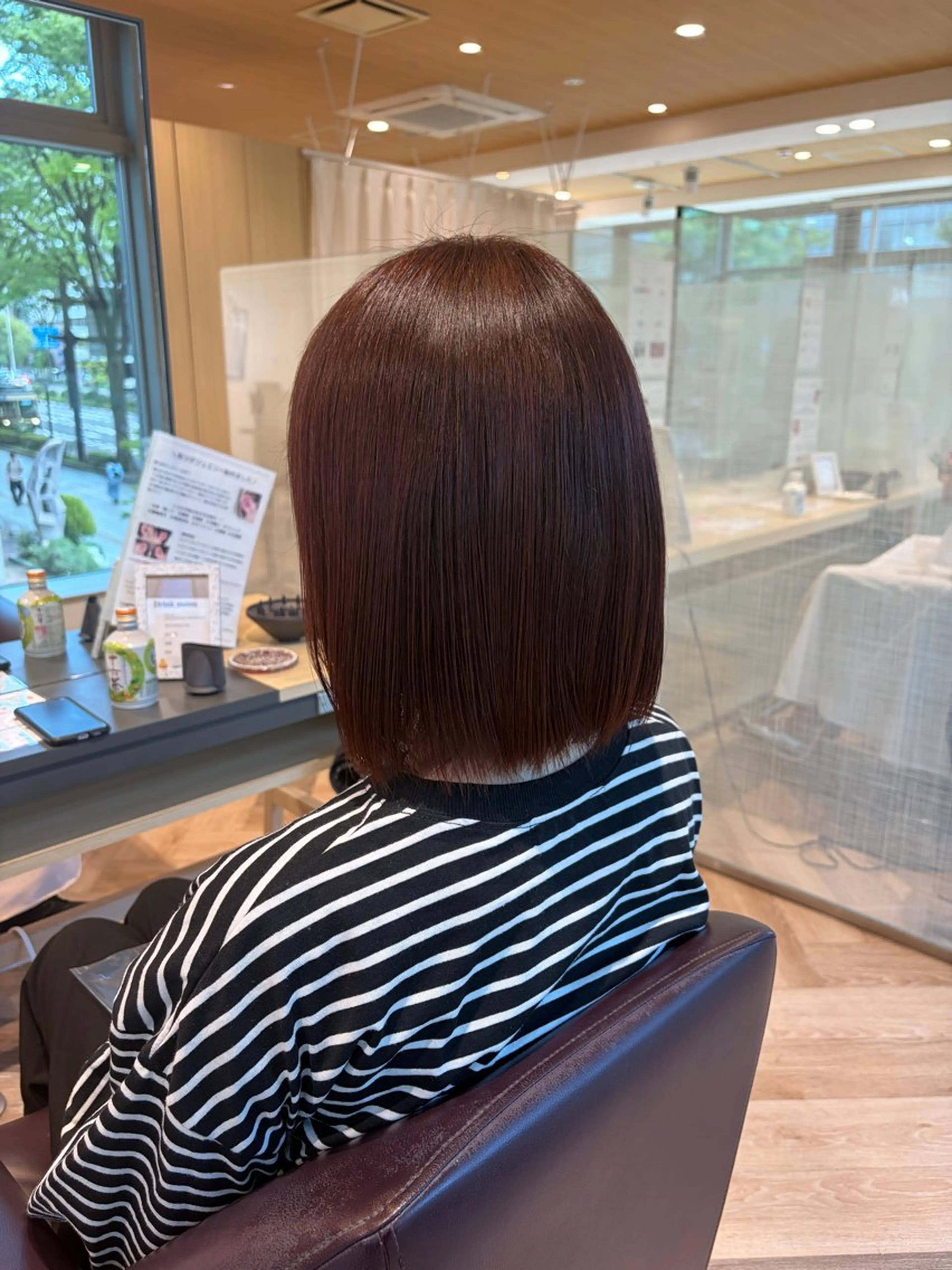 カラー ブラウンカラー ピンクカラー 菊地 楓のヘアスタイル
