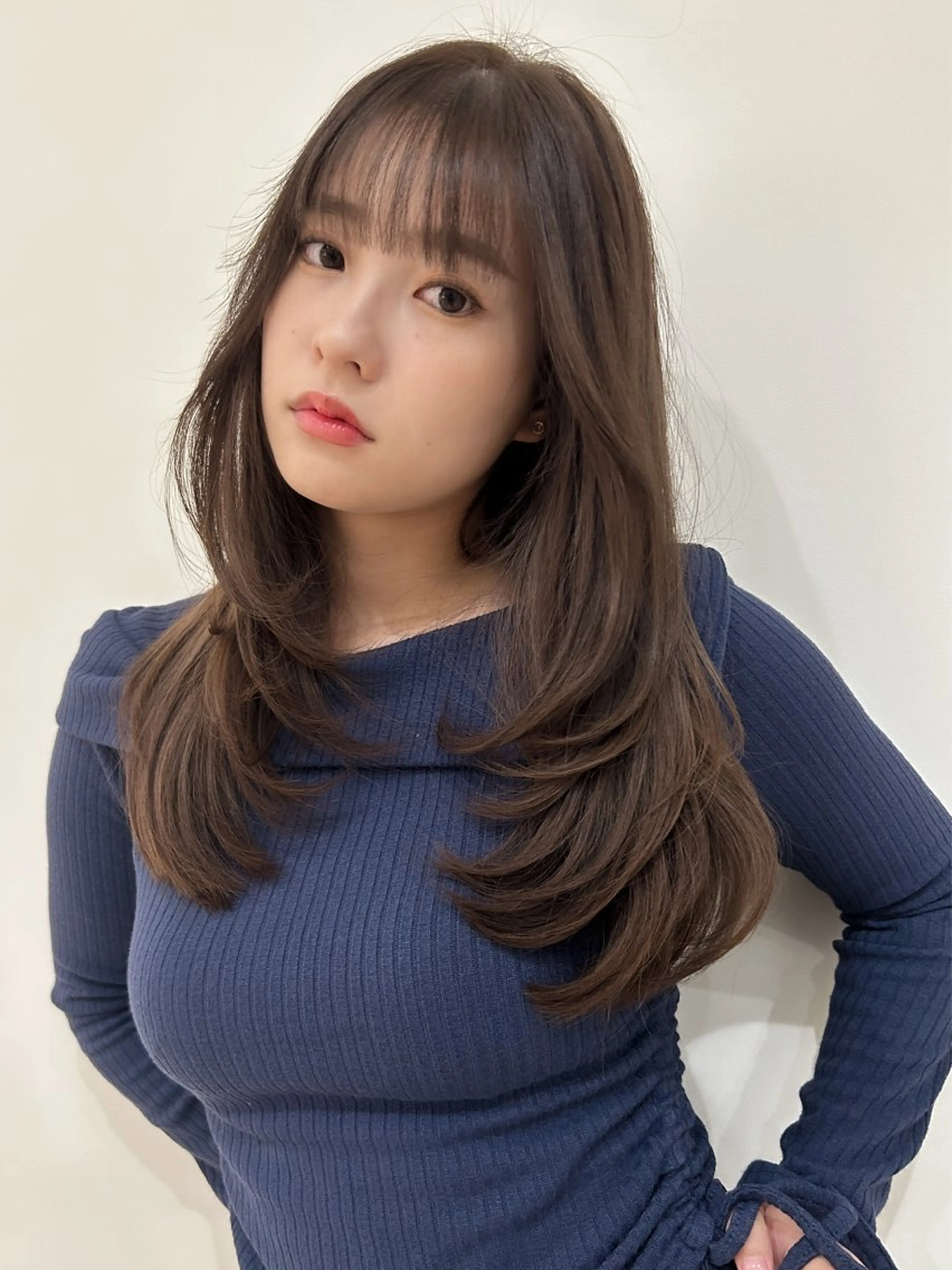 セミロング 淡路上新庄/髪質改善 .艶カラー/野口春貴のヘアスタイル