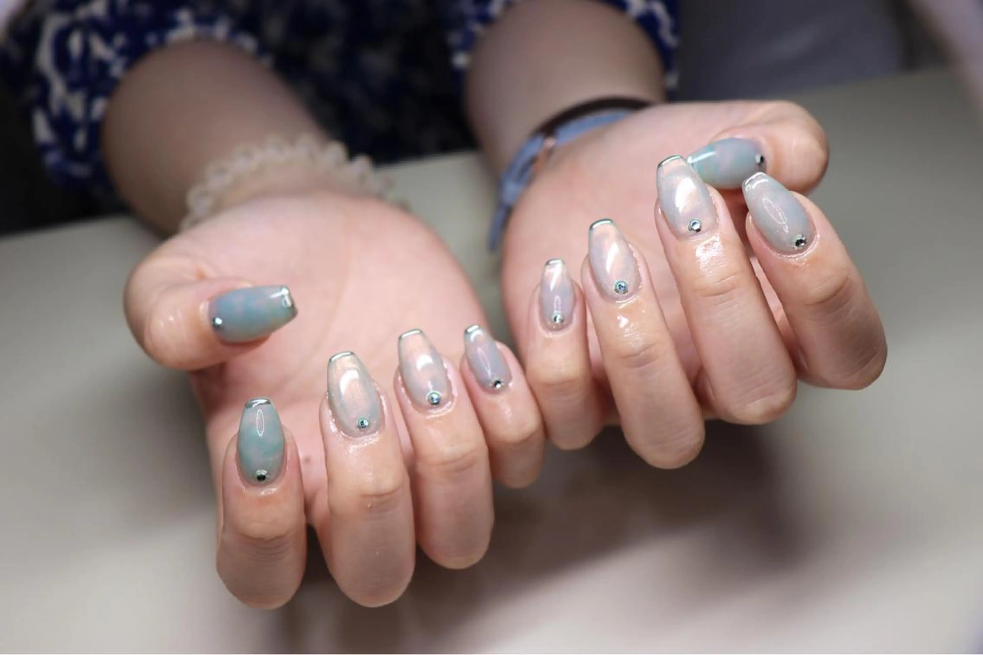 ネイル マグネットネイル ミラーネイル ハンドネイル my.S nailsalonのネイルデザイン