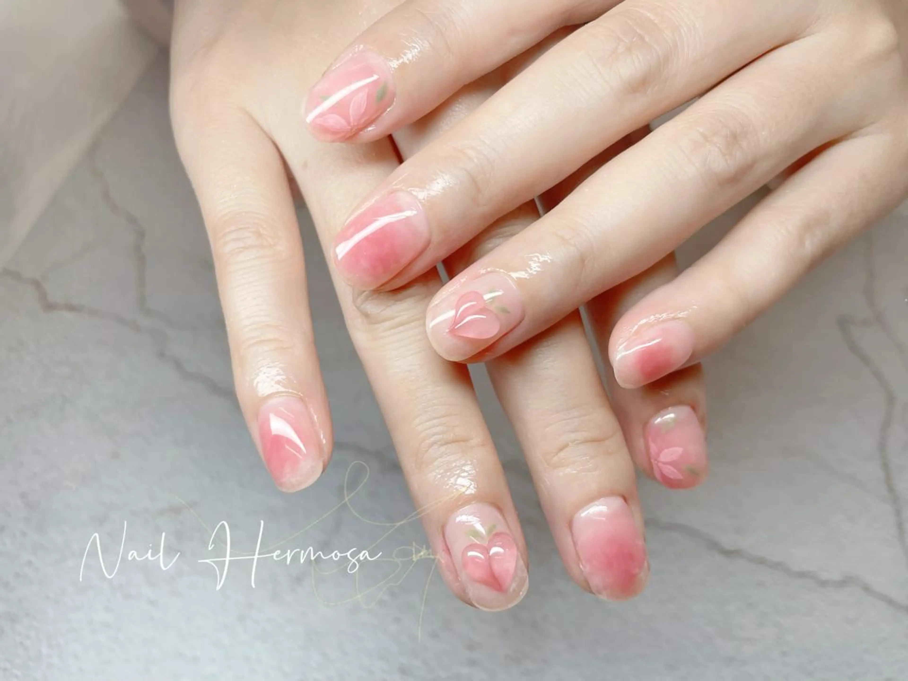 ネイル 桜ネイル 長さ出し フラッシュネイル フラワーネイル フットネイル ハンドネイル ネイル エルモサのネイルデザイン