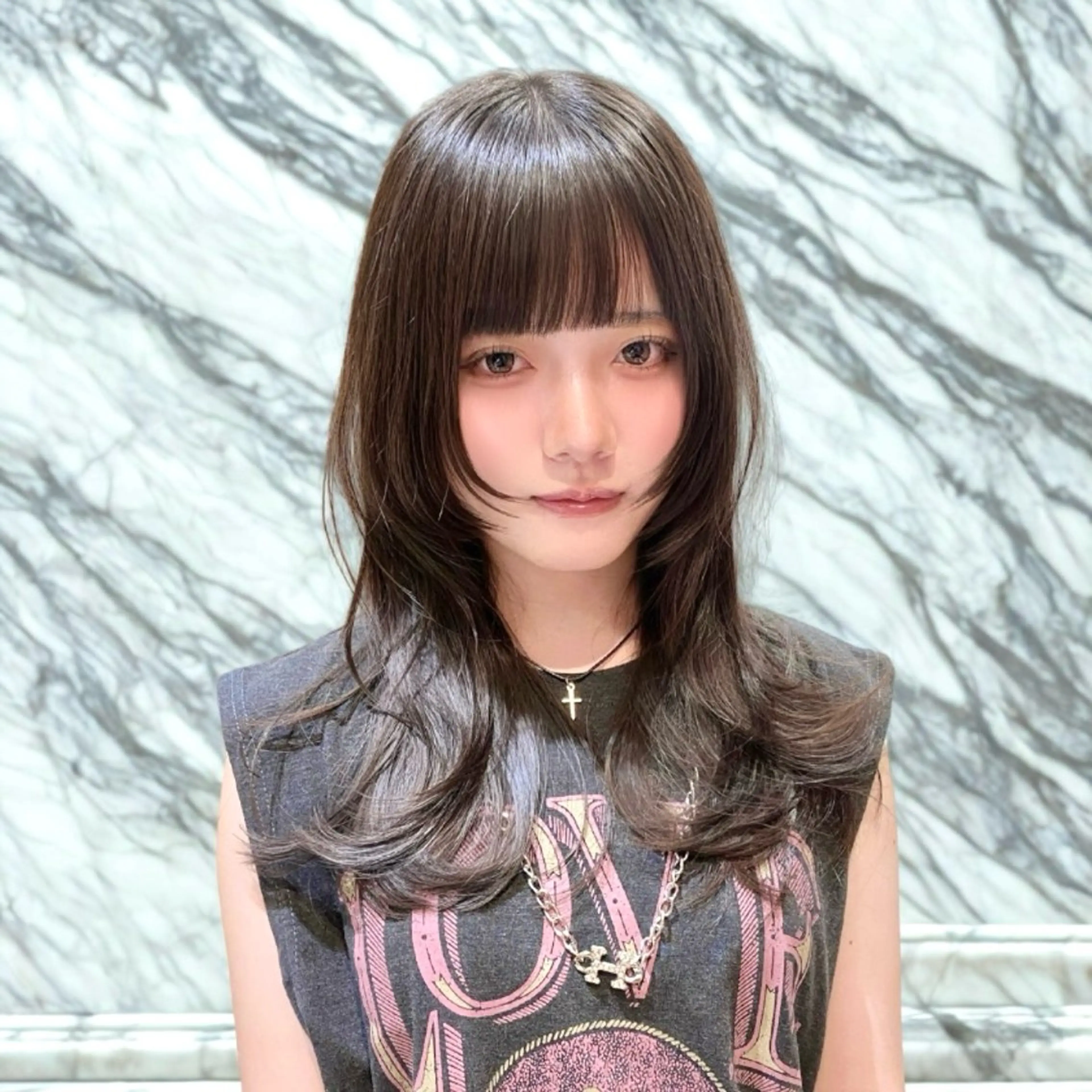 セミロング カラー ブラウンカラー ダークブラウン ハッシュカット ハッシュカット/艶感 カラー/ユウキ✨のヘアスタイル