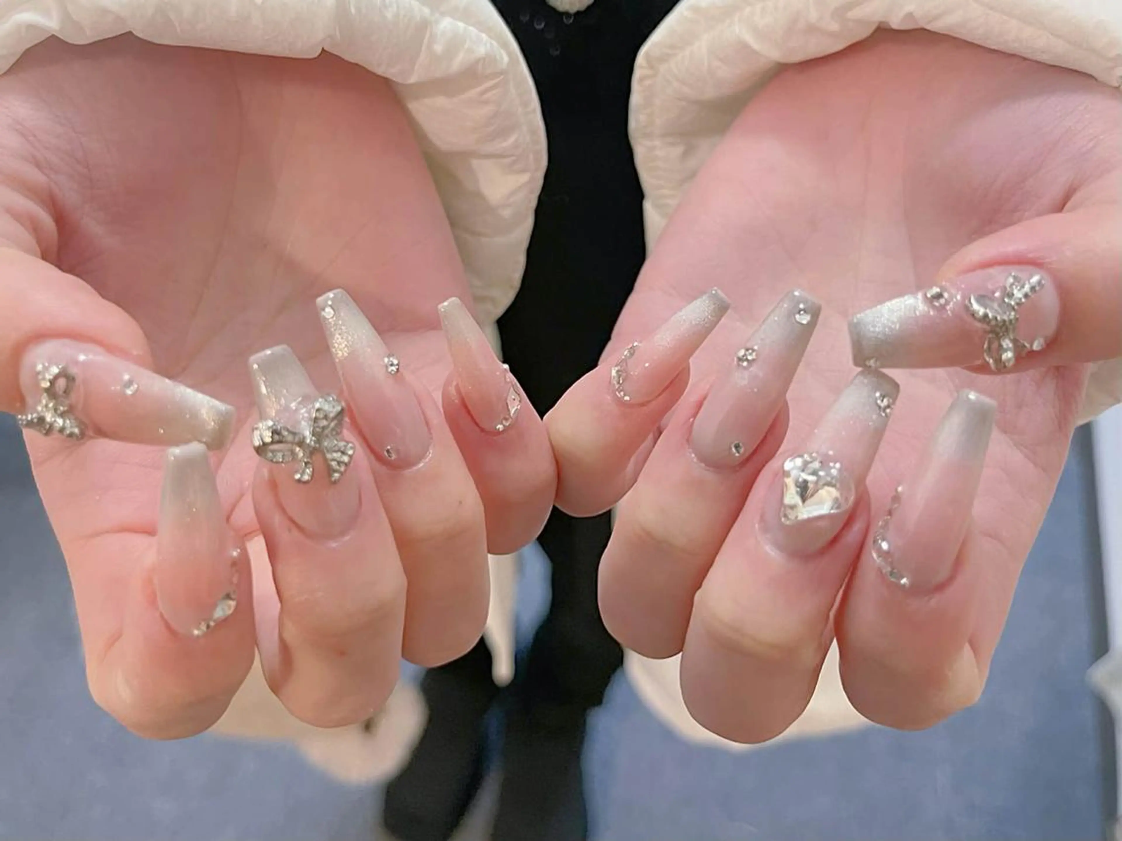 ネイル アートネイル ジェルネイル 持ち込み ニュアンスネイル 夏ネイル ハンドネイル Yuu🎀 Belle Nailのネイルデザイン