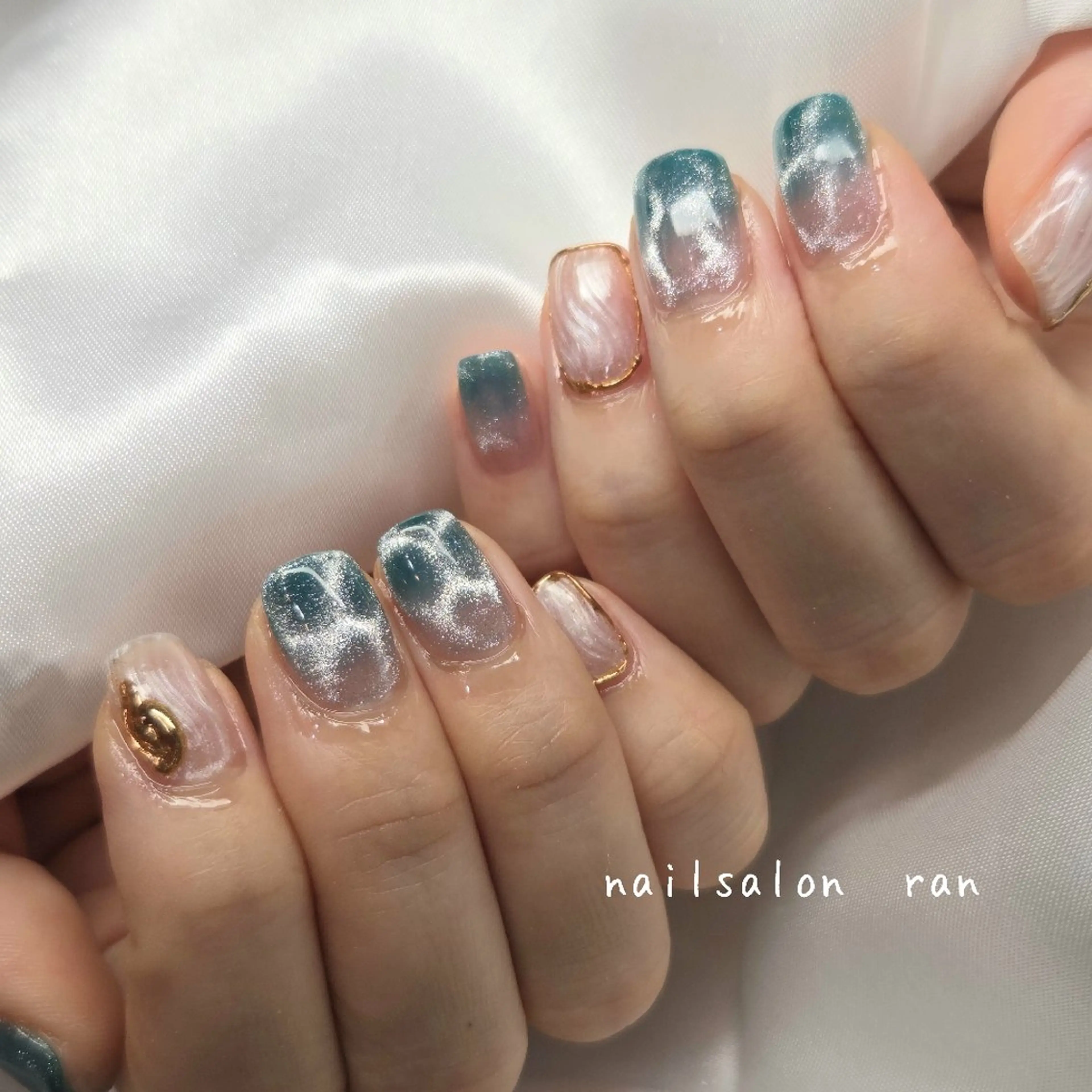 ネイル アートネイル マグネットネイル ハンドネイル ハンドケア nailsalon ranのネイルデザイン