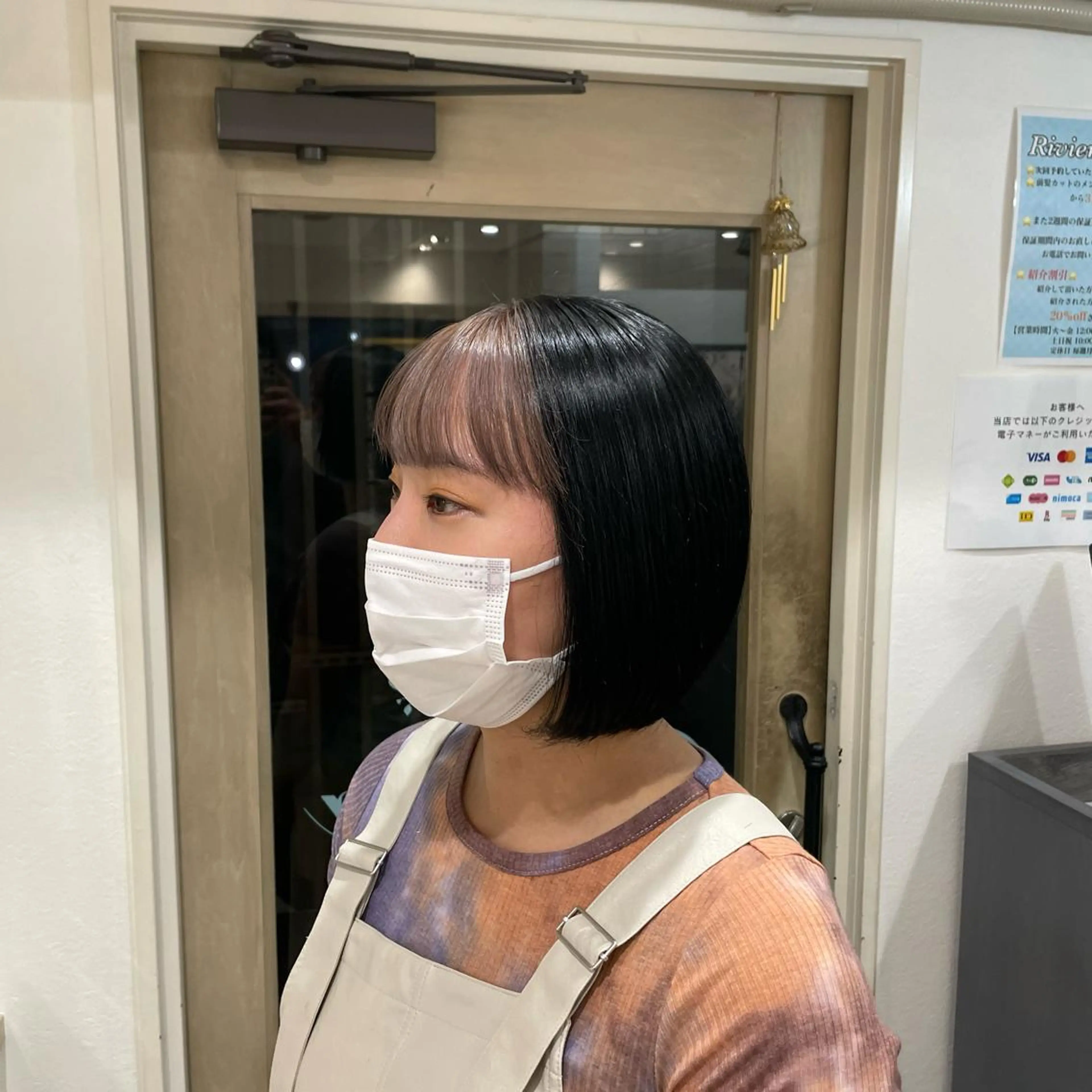 ショート カラー ブリーチ パープルカラー ミルクティーベージュ /三村克彦のヘアスタイル