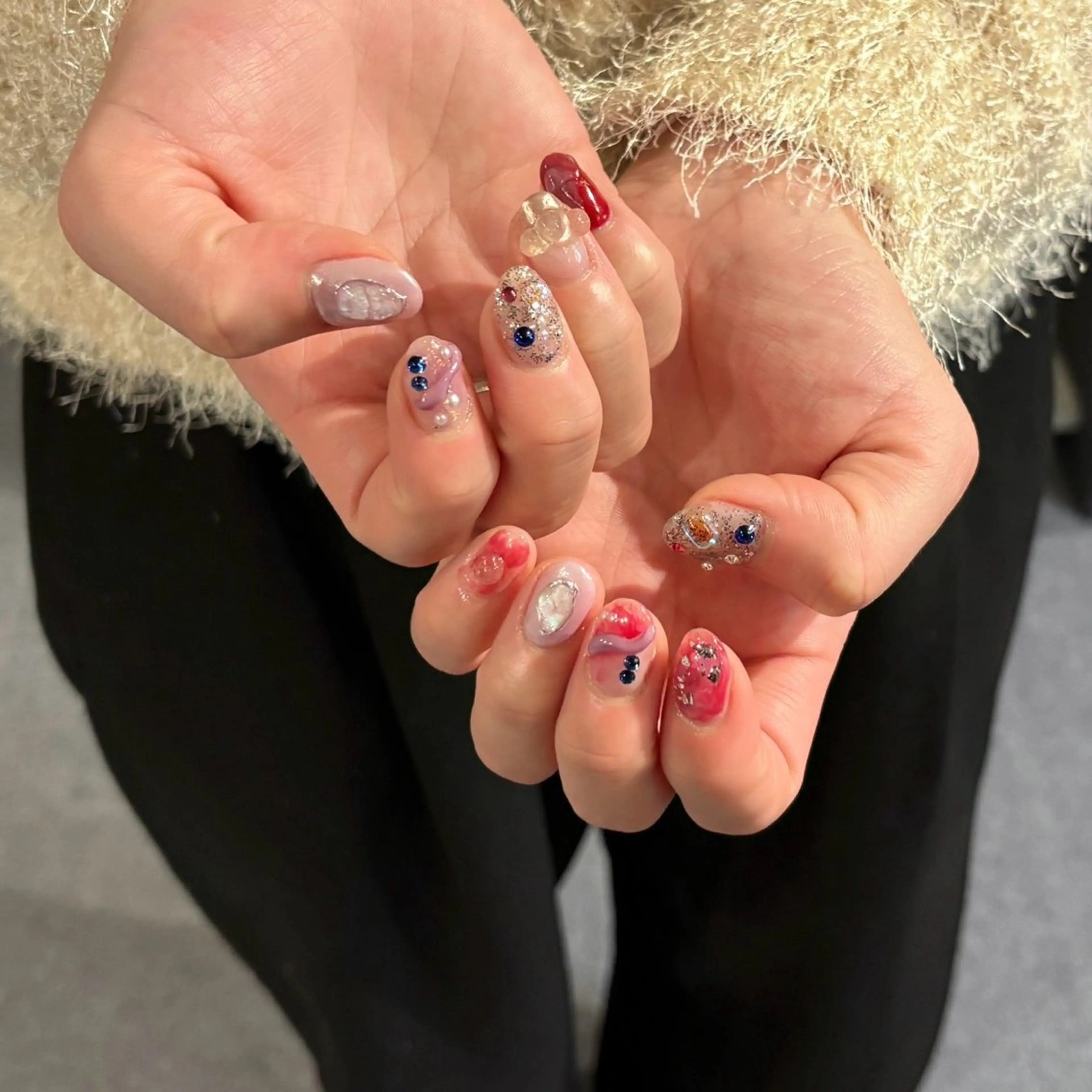 ネイル ニュアンスネイル 春ネイル HONOKA W 【深江橋店】のネイルデザイン