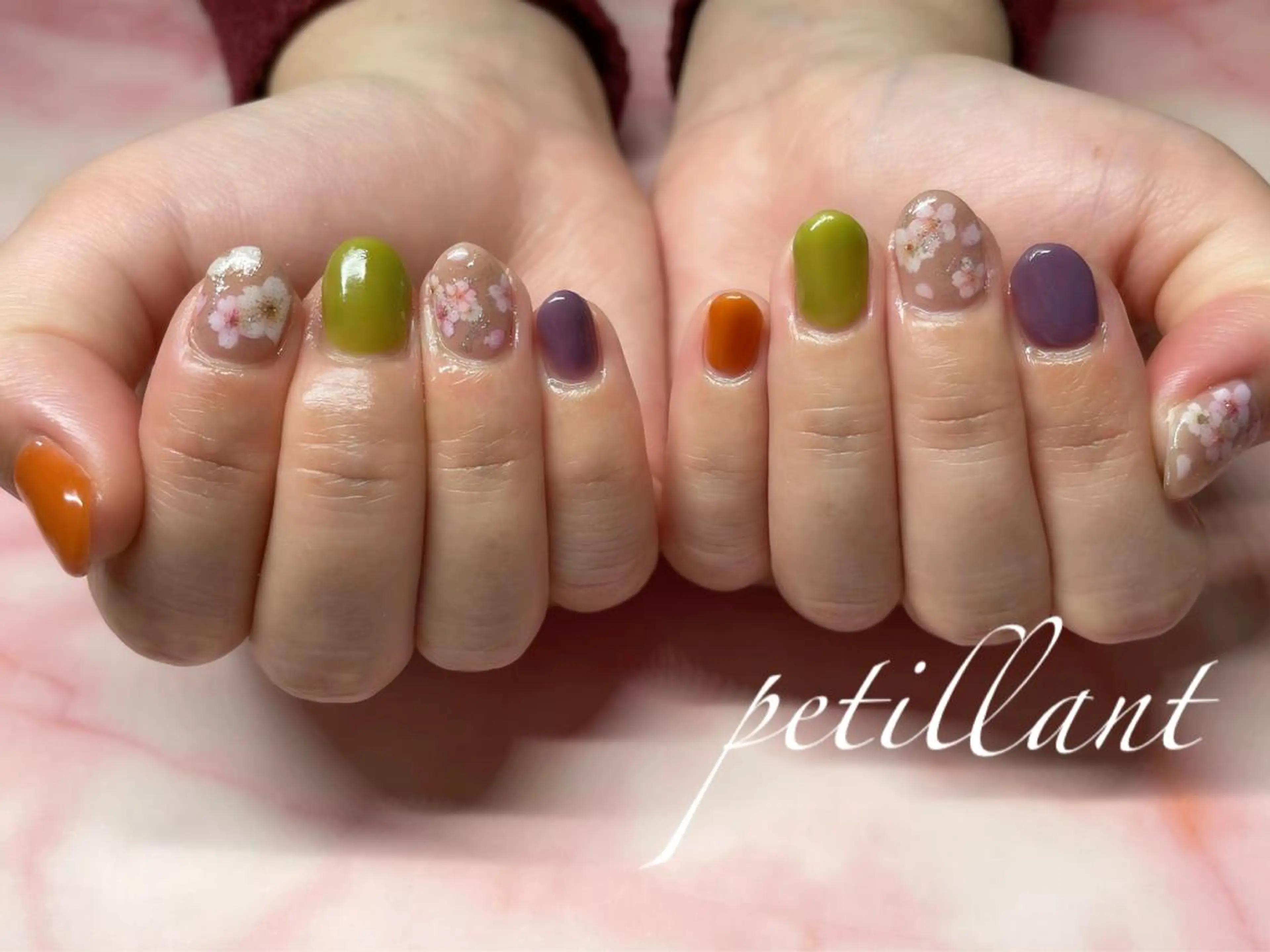 ネイル 桜ネイル nail salon petillantのネイルデザイン