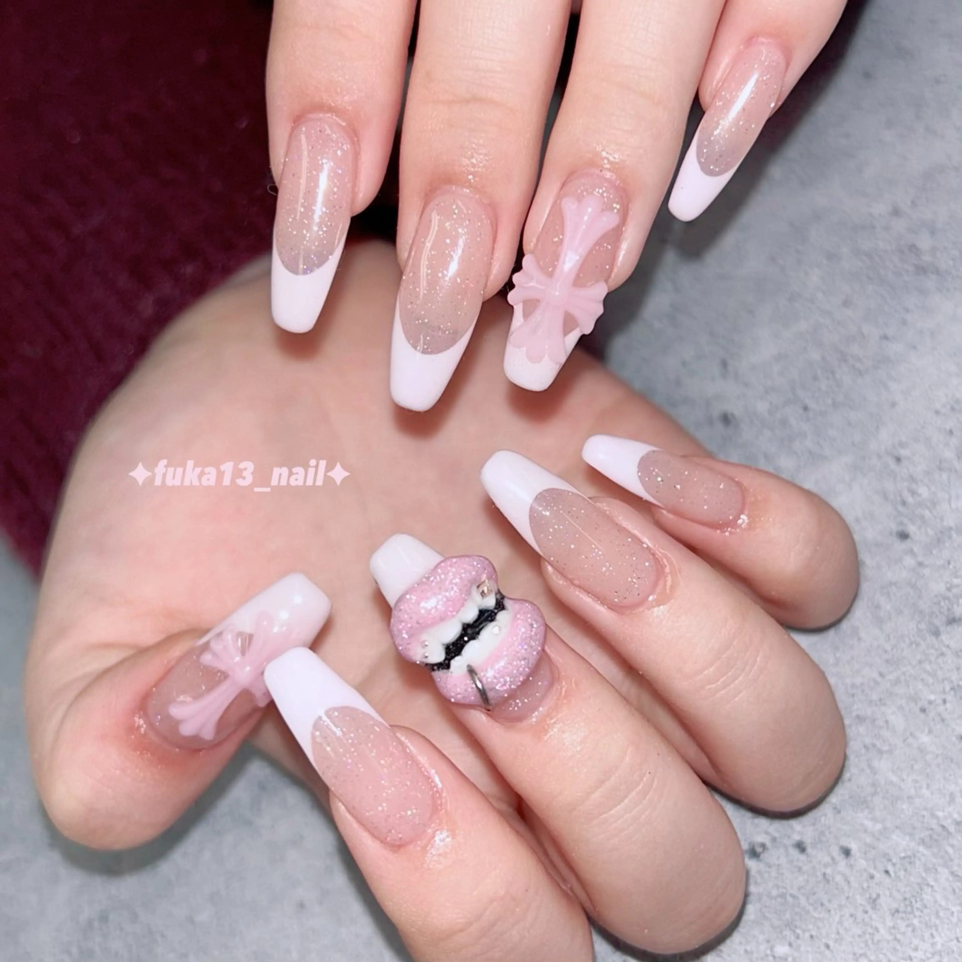 ネイル 長さ出し スカルプネイル ハンドネイル ネイルサロンAnela【アネラ】所属・Nail♡Fuka. /4月予約受付中のネイルデザイン