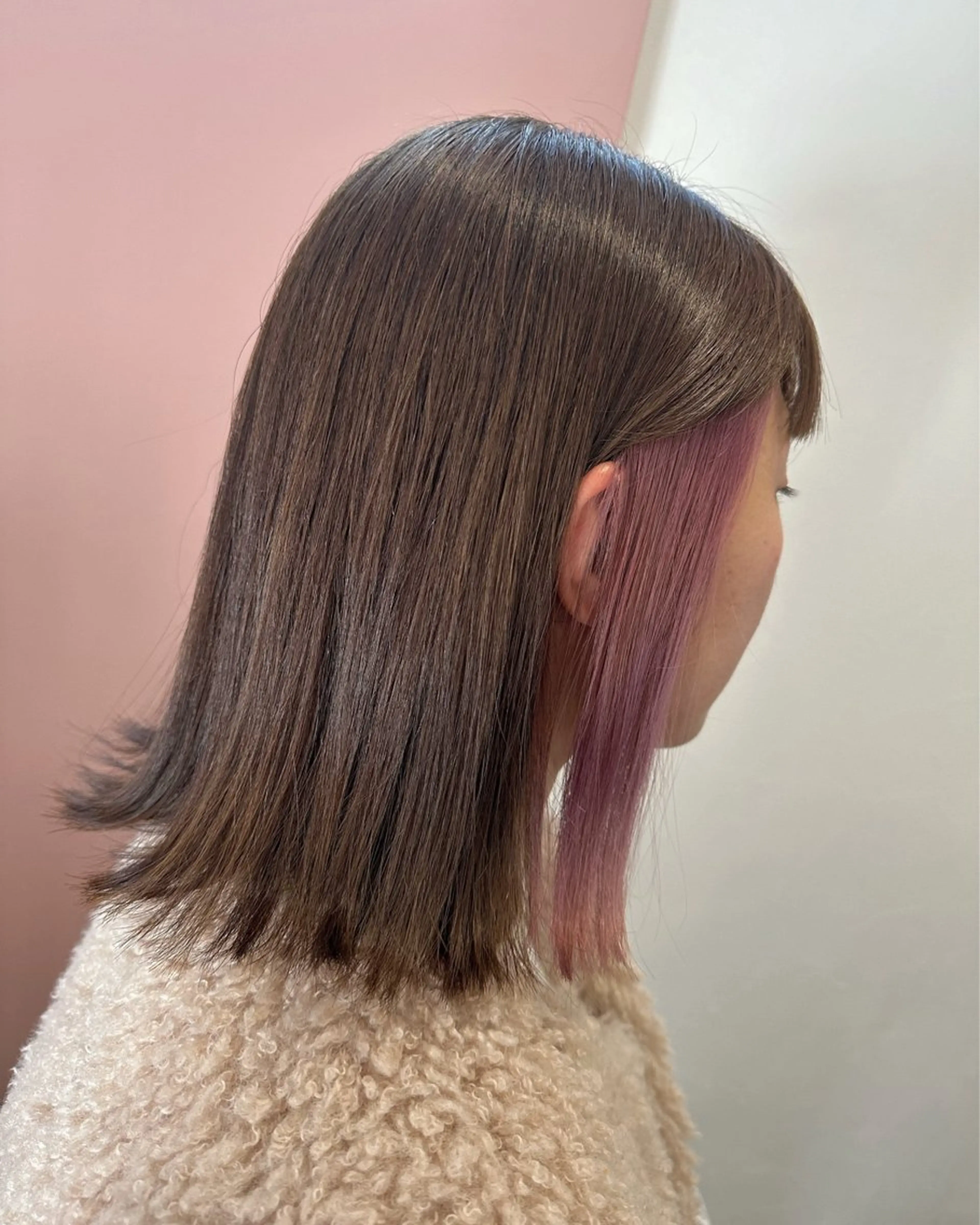 ミディアム カラー カット ヘアカラー トリートメント pep natsumiのヘアスタイル