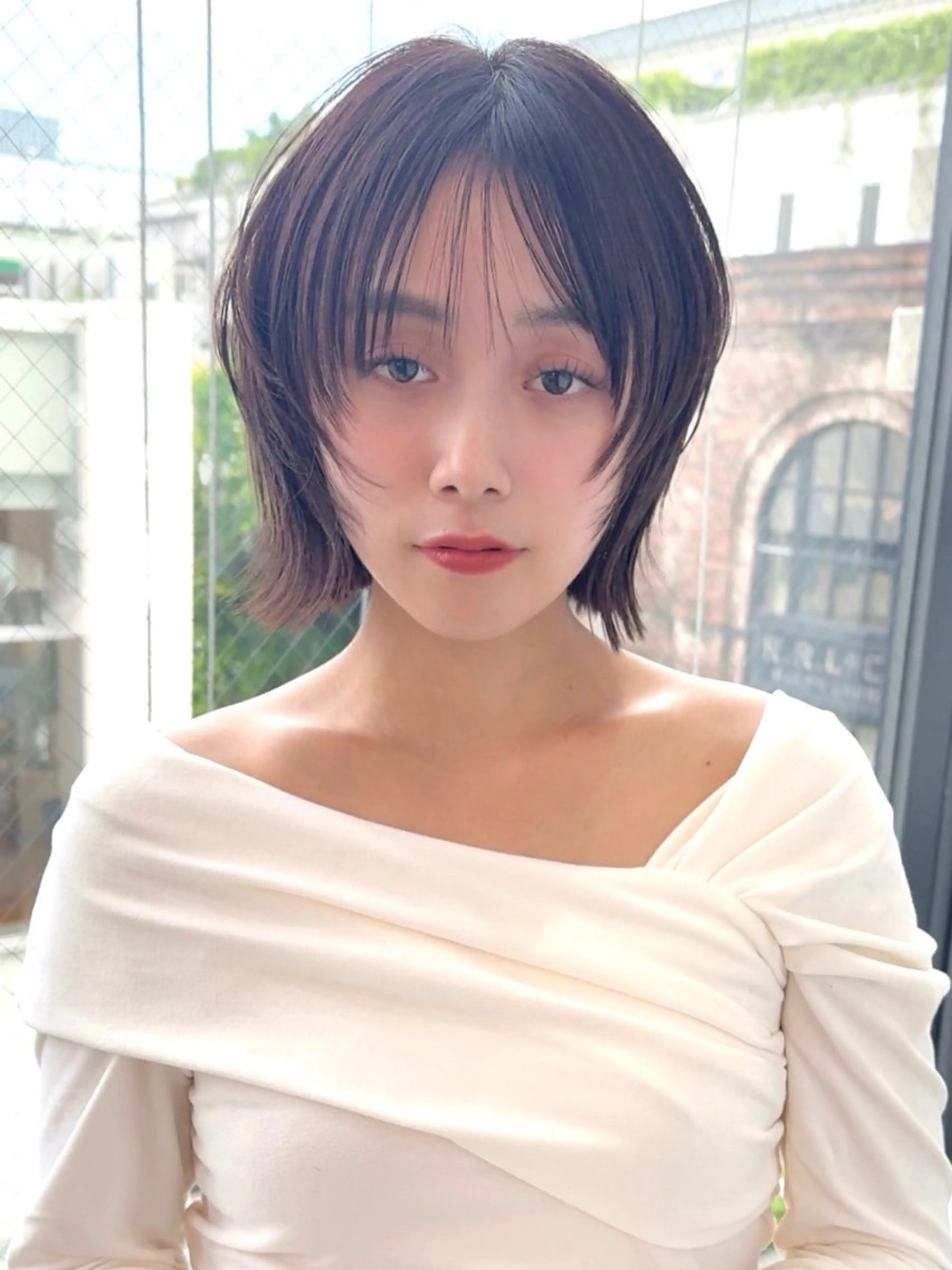 ショート カラー 莉乃/縮毛矯正/髪質 改善/艶カラーのヘアスタイル