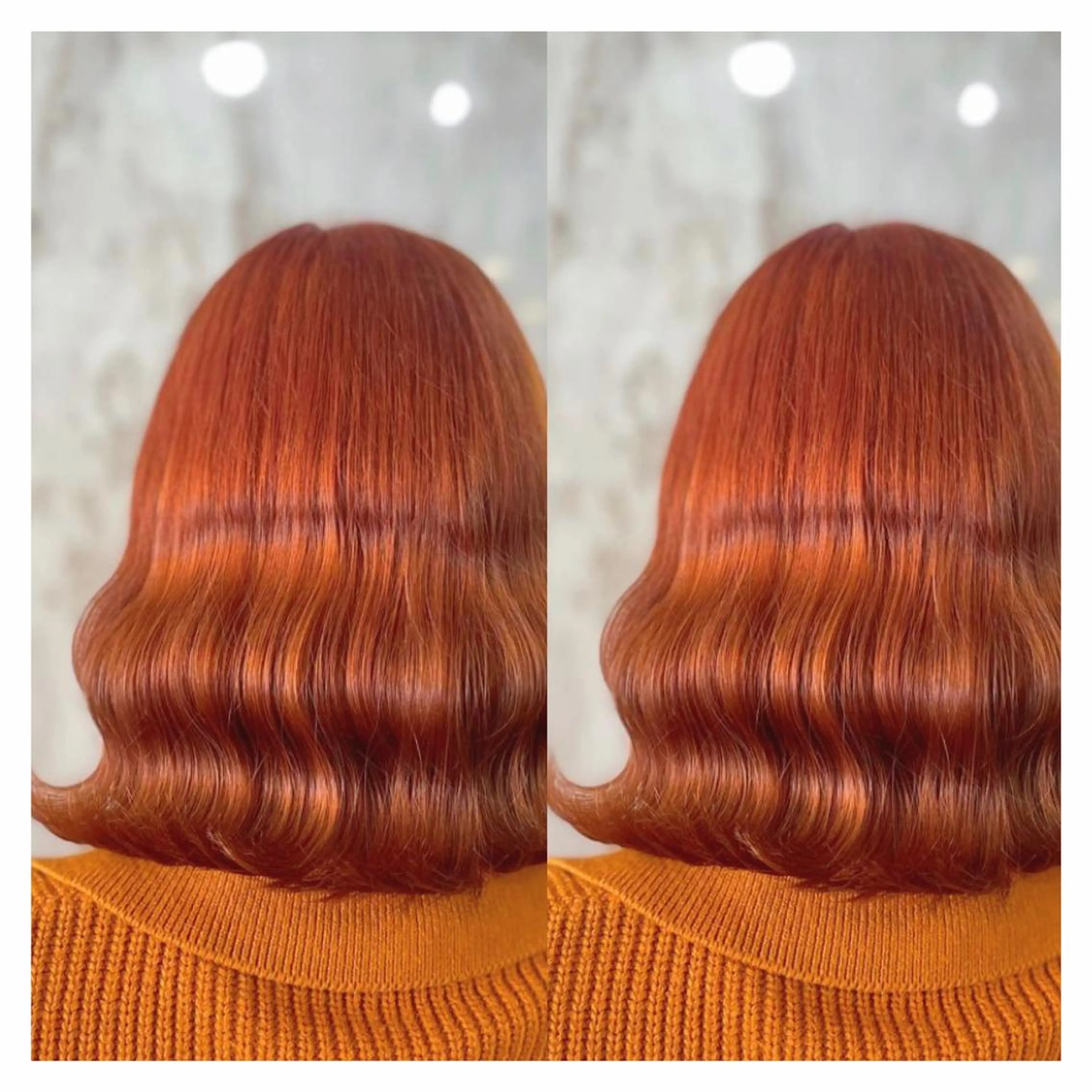 ミディアム カラー ブラウンカラー オレンジ オレンジブラウン ヘアカラー 🖤kana/艶髪/ 韓国風暗髪カラー🖤のヘアスタイル