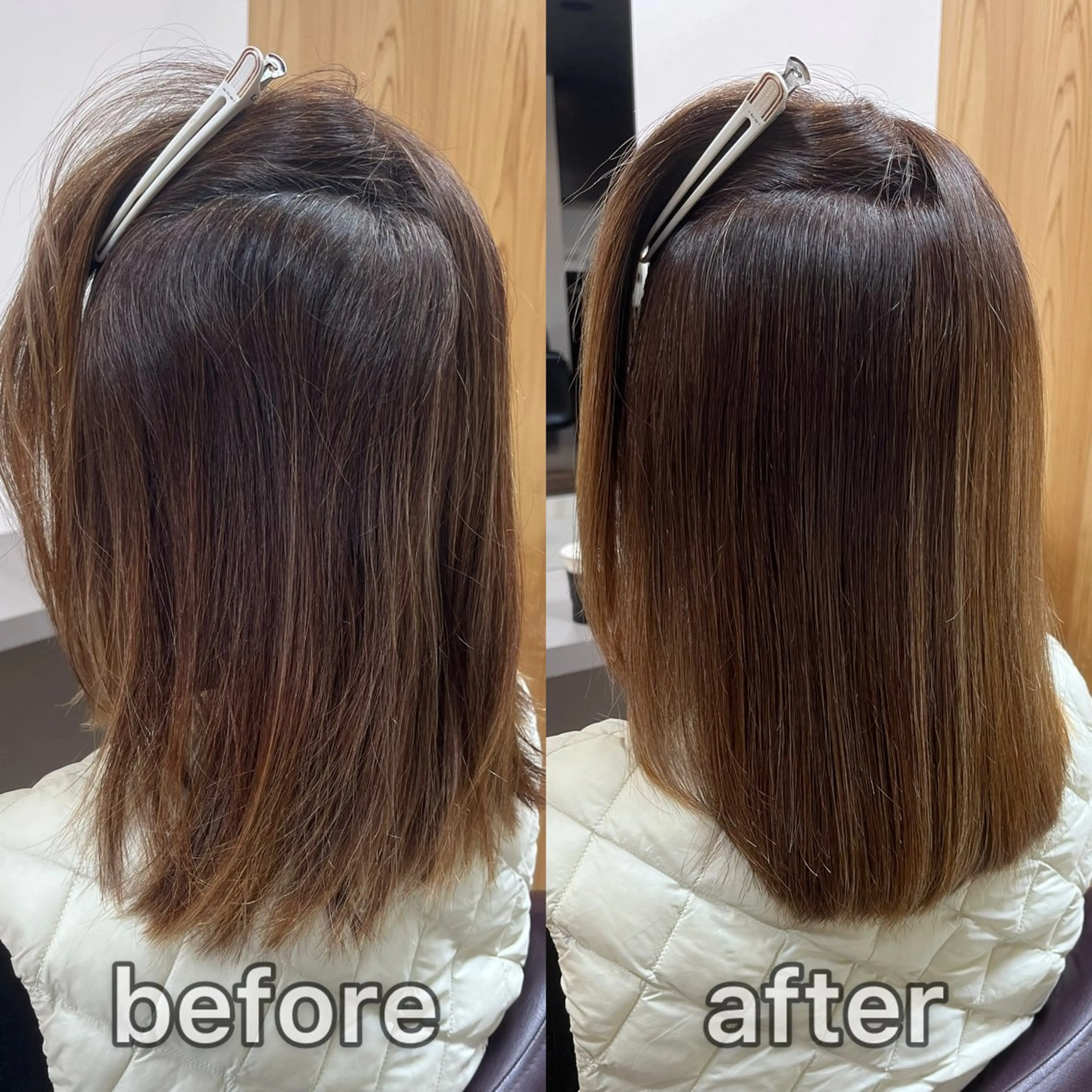 ミディアム カラー パーマ ミディアムパーマ ブリーチ ハイライトカラー ハイライト 髪質改善 縮毛矯正 トリートメント 髪質改善特化KIZU /艶髪研究（京都）のヘアスタイル