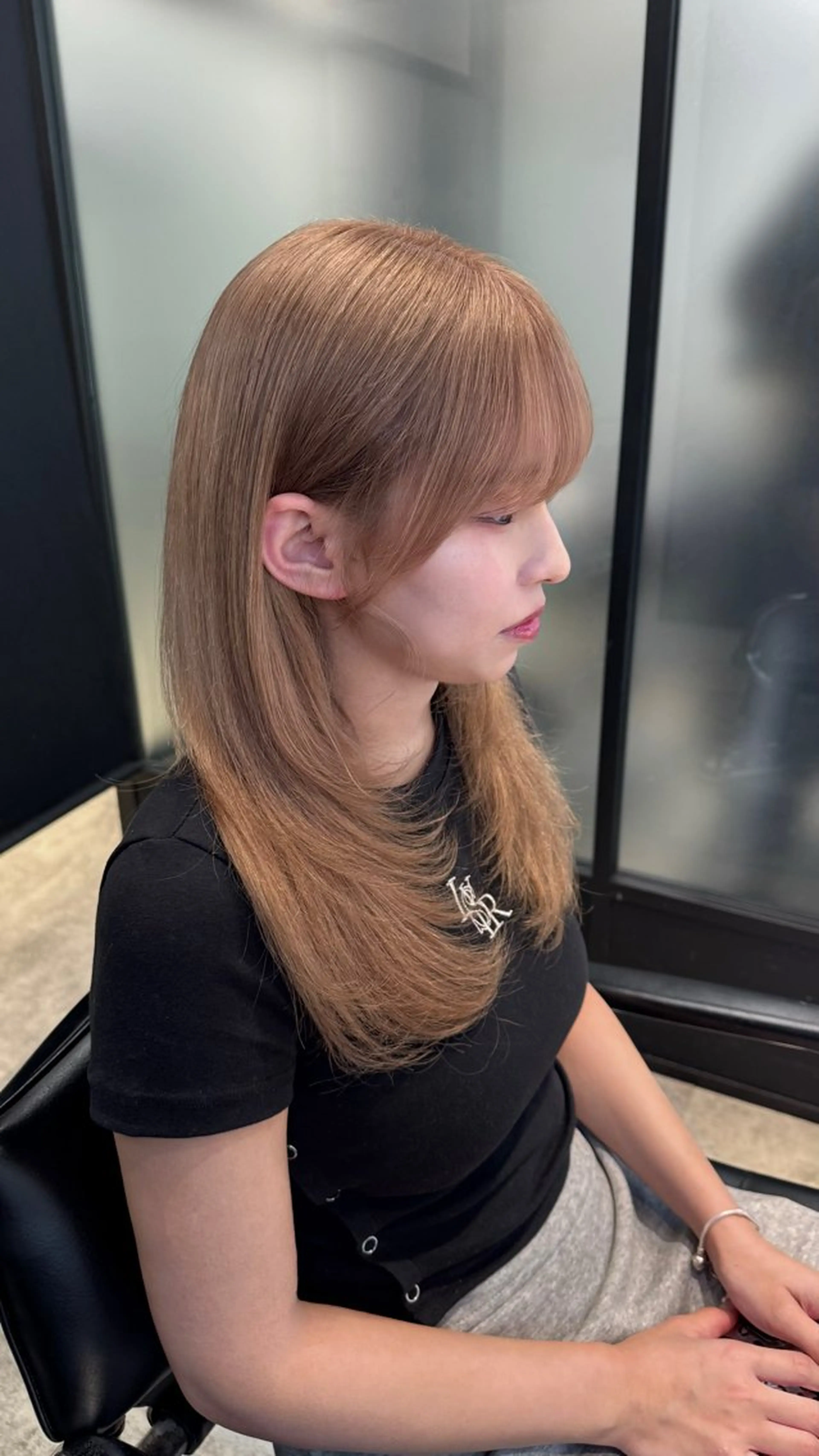 ミディアム カラー レイヤーカット カット トリートメント レイヤーカット/ボブ ウルフ/韓国ヘア🪄のヘアスタイル