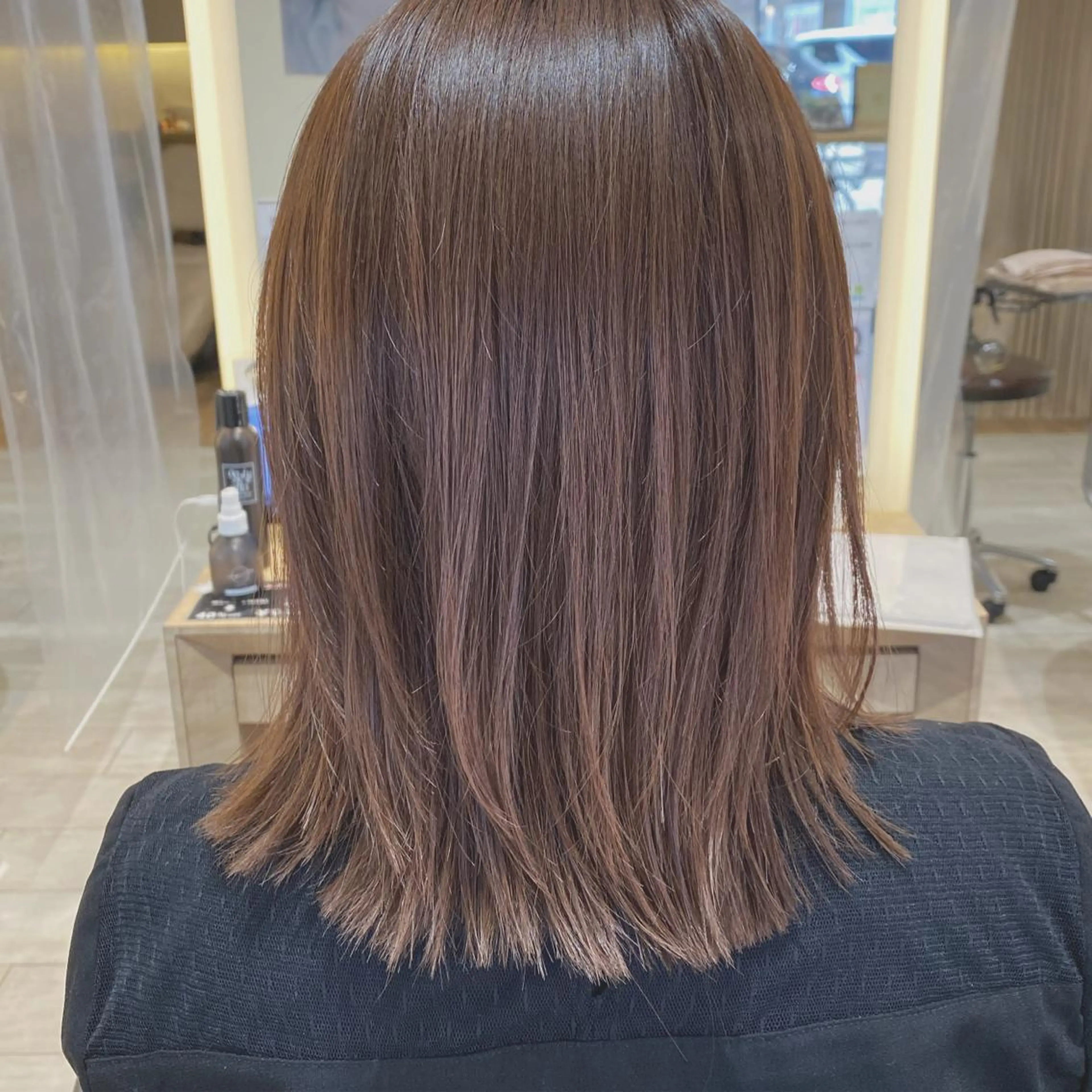 ミディアム ヘアカラー トリートメント 髪質改善/イルミナ/ 城崎のヘアスタイル