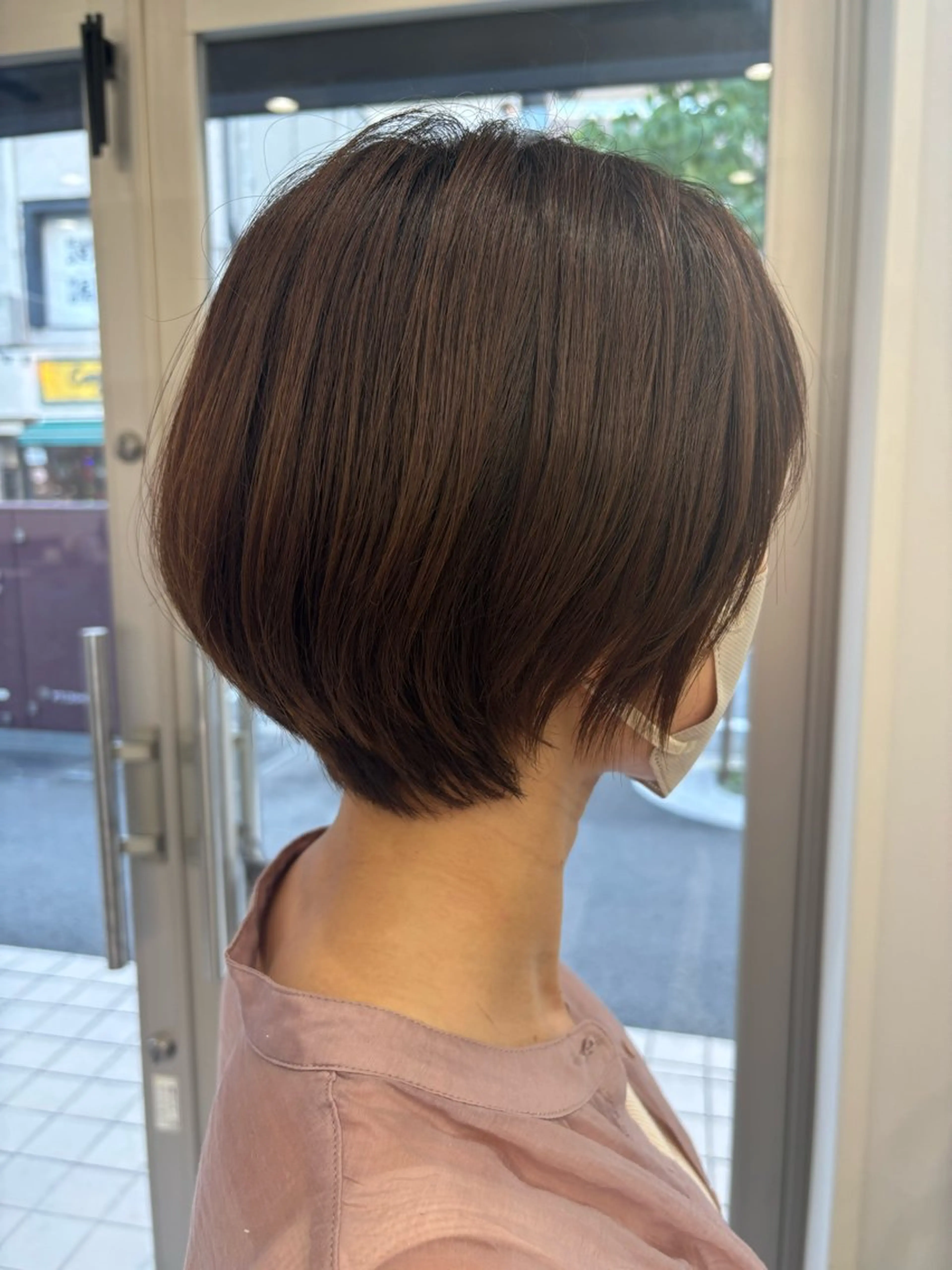 ショート ショートボブ ボブ ショートヘア カット ヘアカラー トリートメント 新村 華奈絵のヘアスタイル
