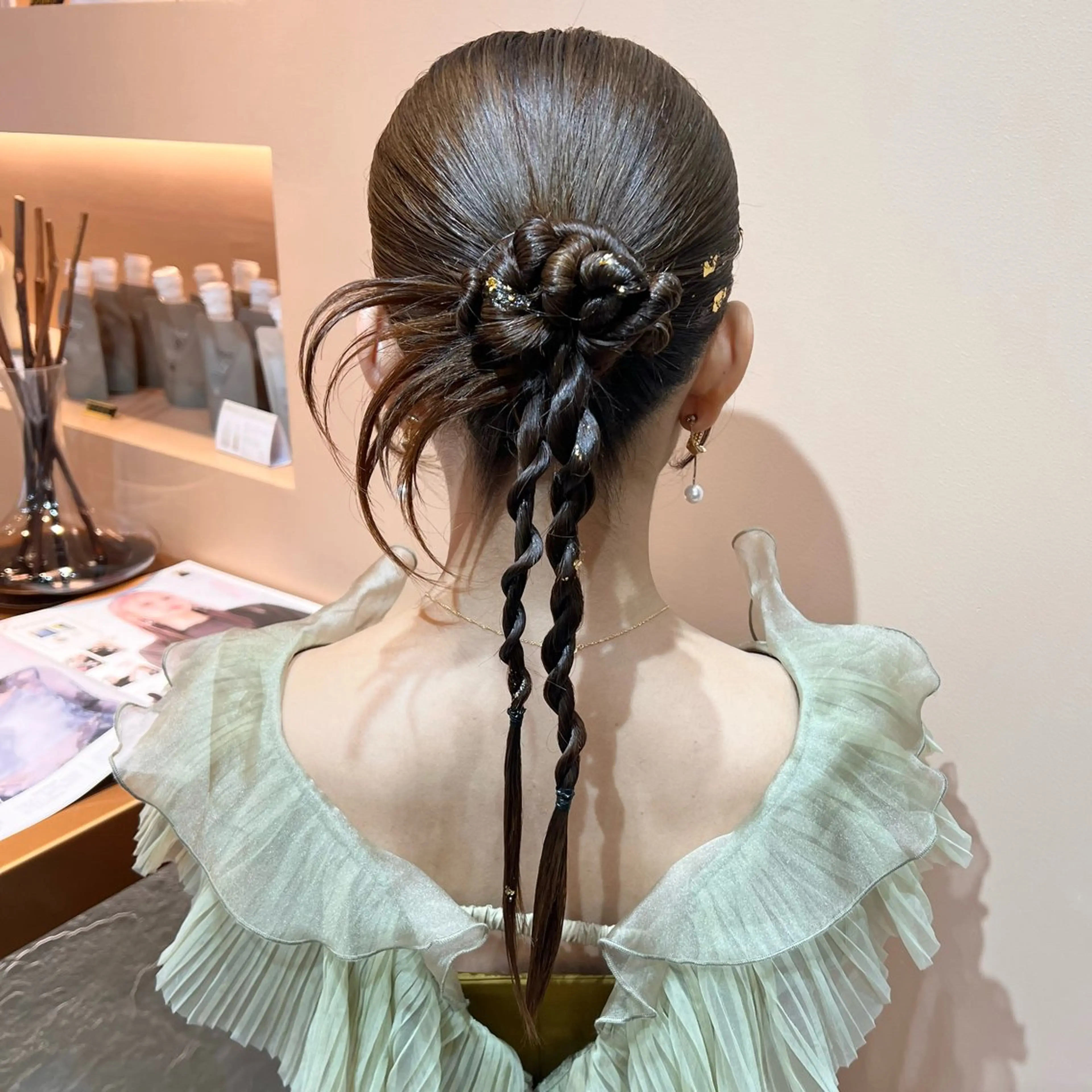 セミロング カラー ヘアアレンジ ヘアセット ✨カチモリ✨レイヤー 韓国ヘア🇰🇷ゆいのヘアスタイル